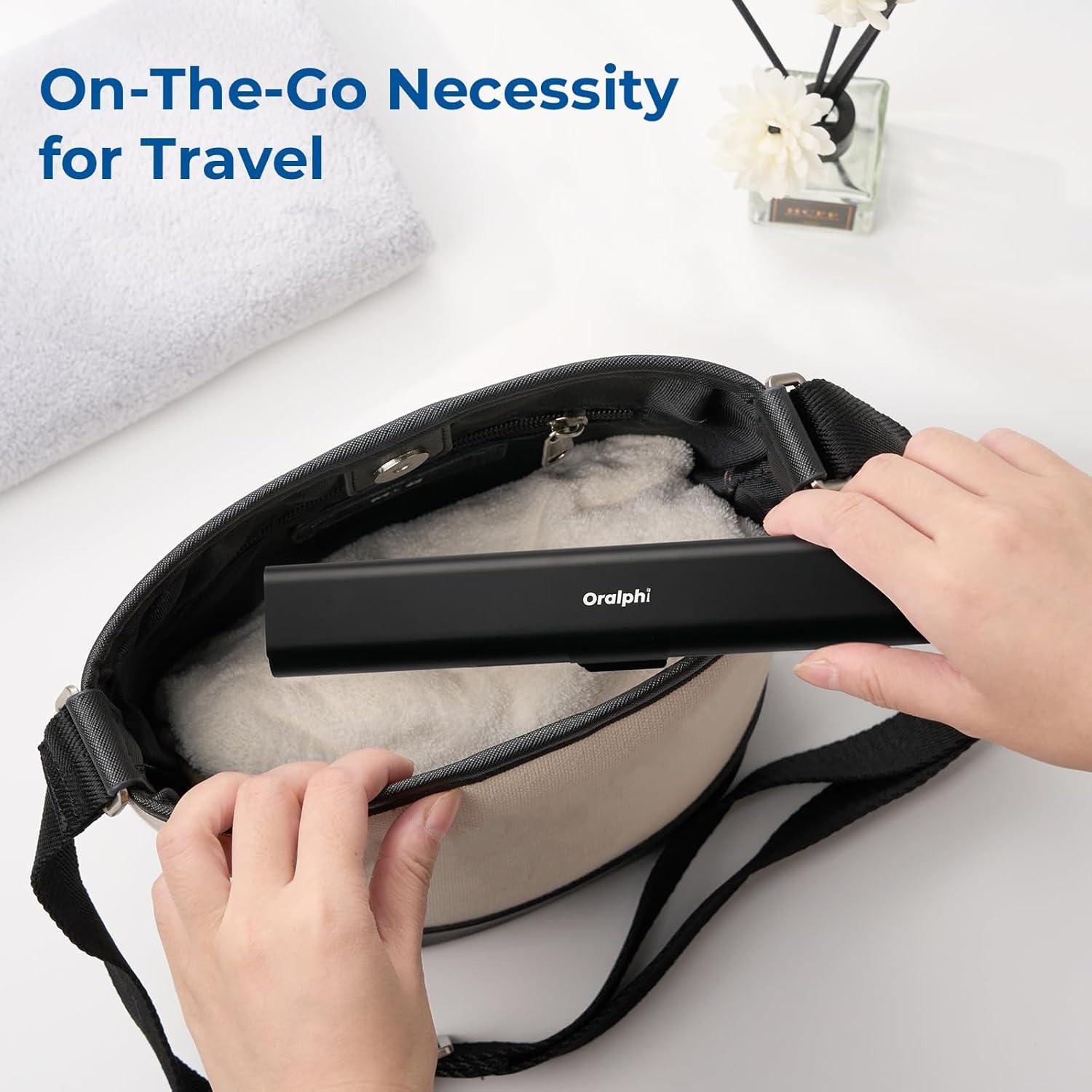 Estuche de cepillo de dientes portátil Oralphi aluminio negro