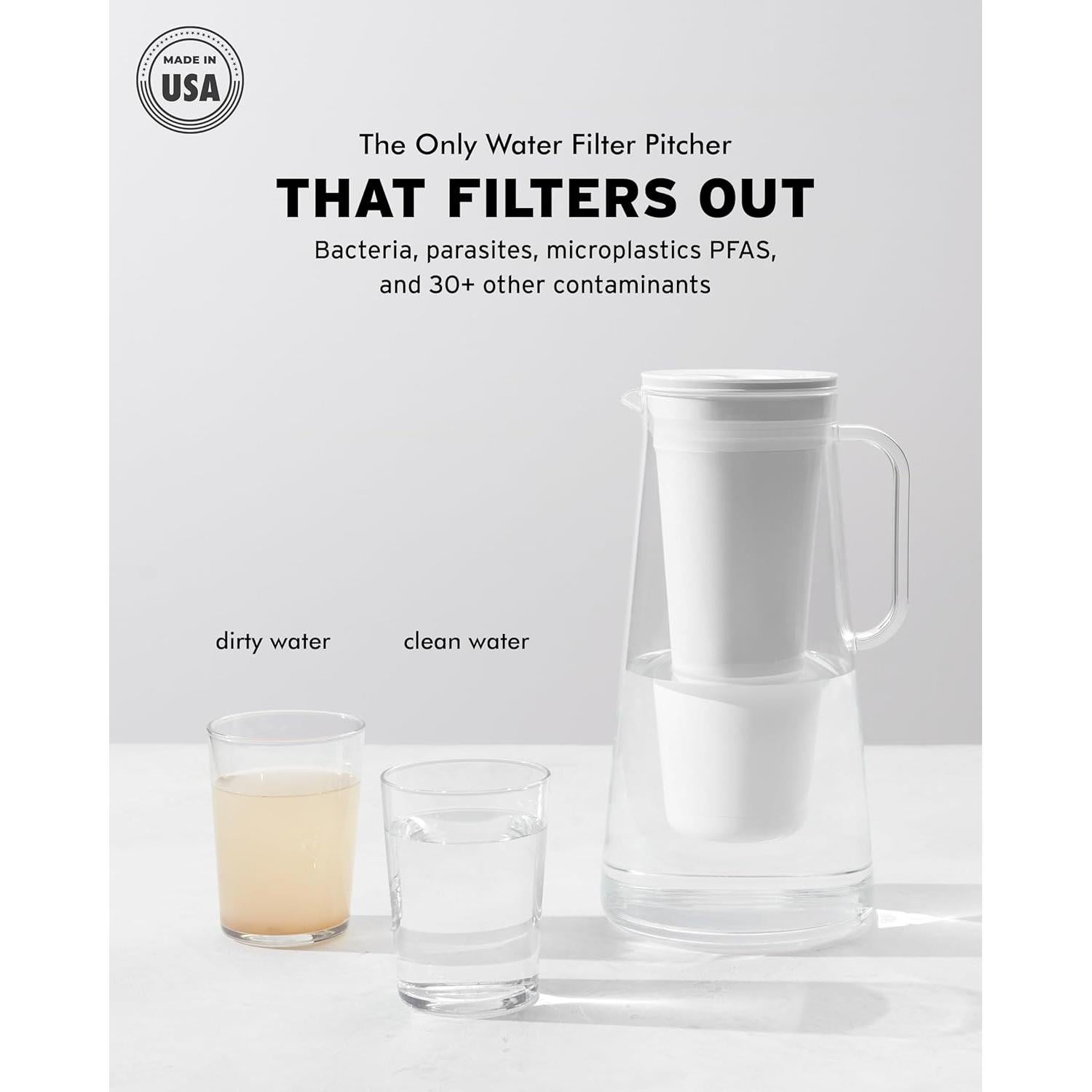 Jarra filtradora LifeStraw Home 10 tazas Pebble libre BPA