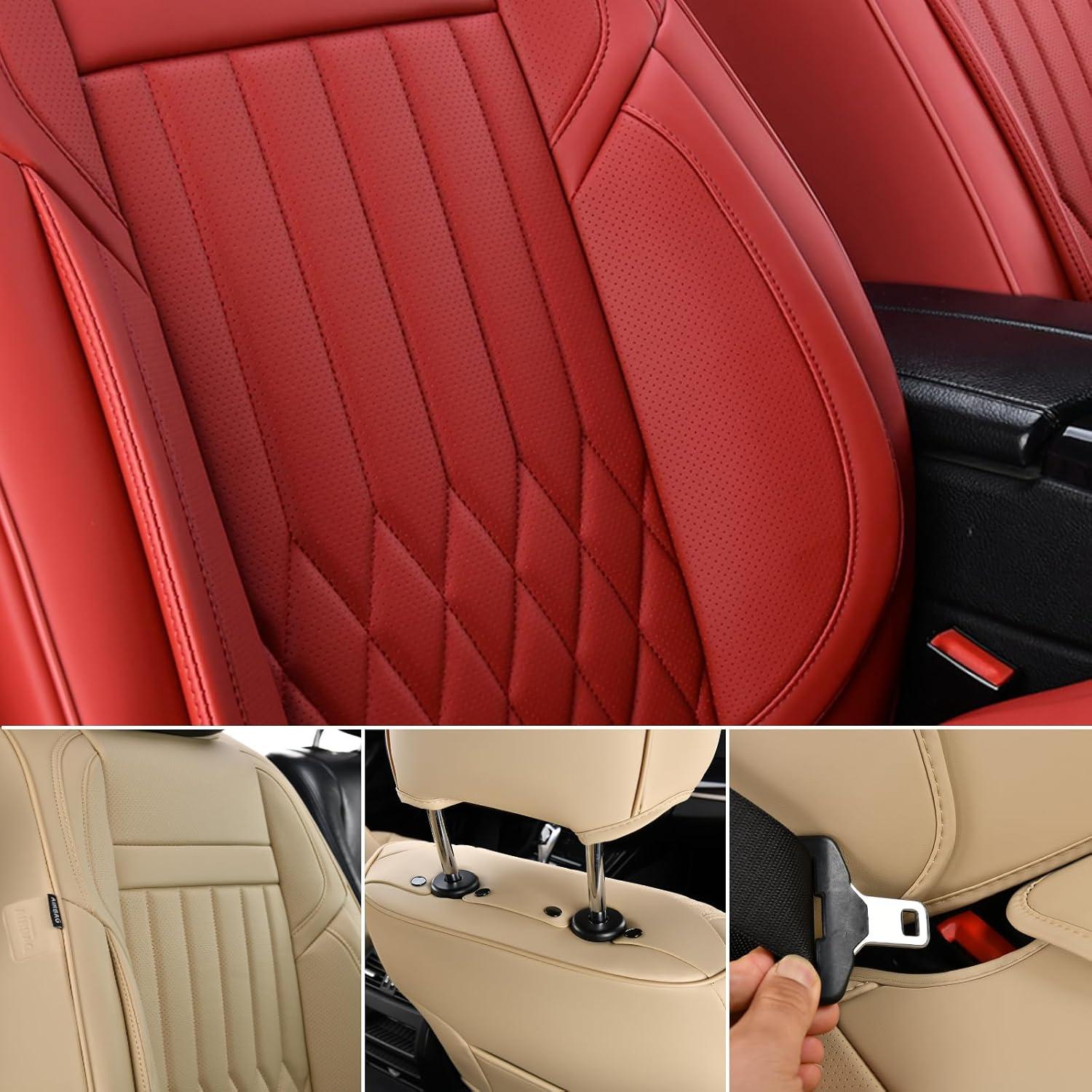 Funda de Asiento de Coche KEYOOG Universal Rojo 2 Asientos