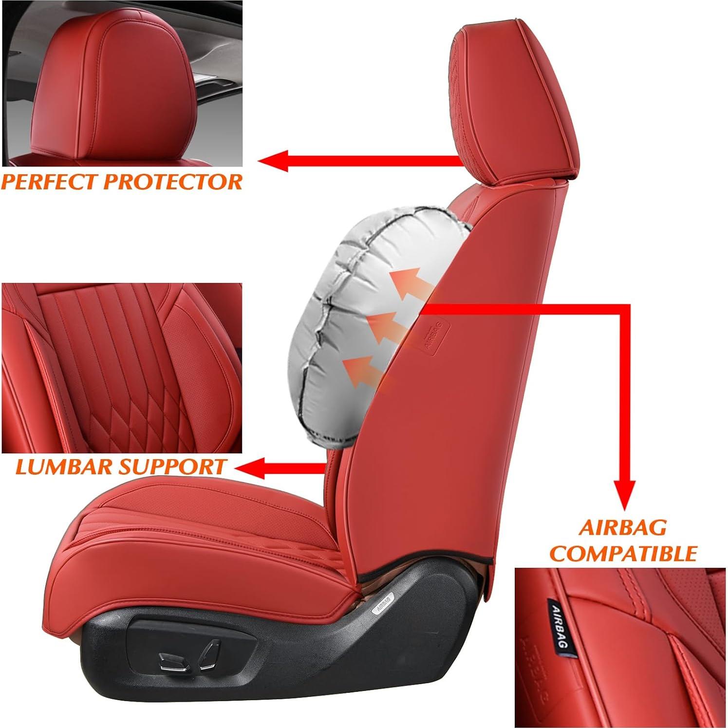 Funda de Asiento de Coche KEYOOG Universal Rojo 2 Asientos