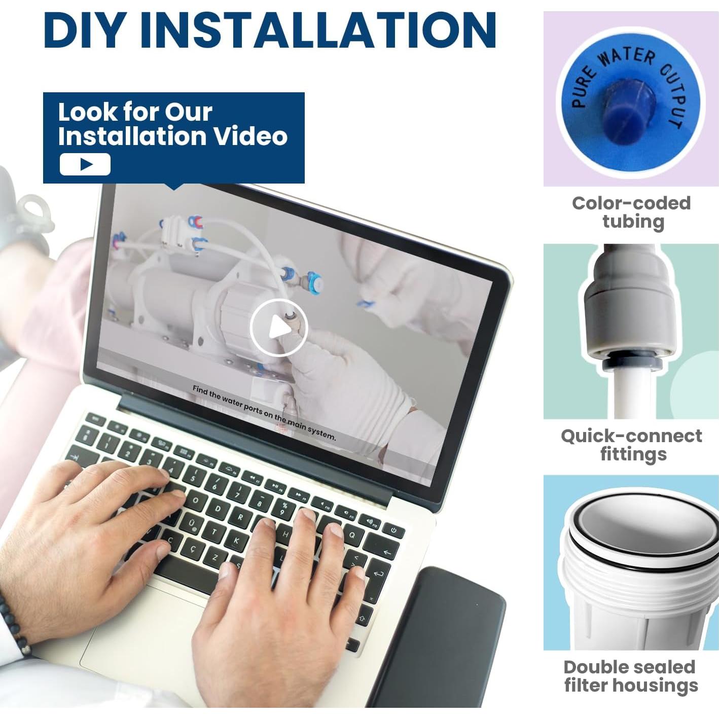 Sistema de Ósmosis Inversa COMFEE' CMP10 5 Etapas 75 GPD