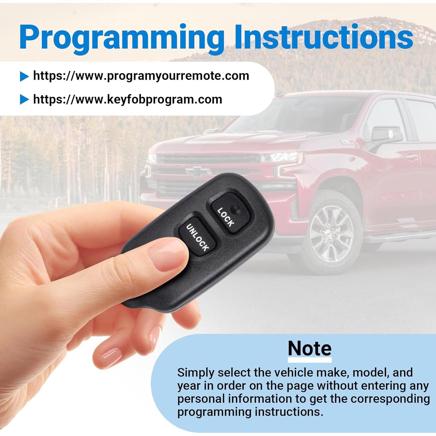 Control Remoto Toyota Lehicriar LEKEYFOB 3 Botones 2000-2008