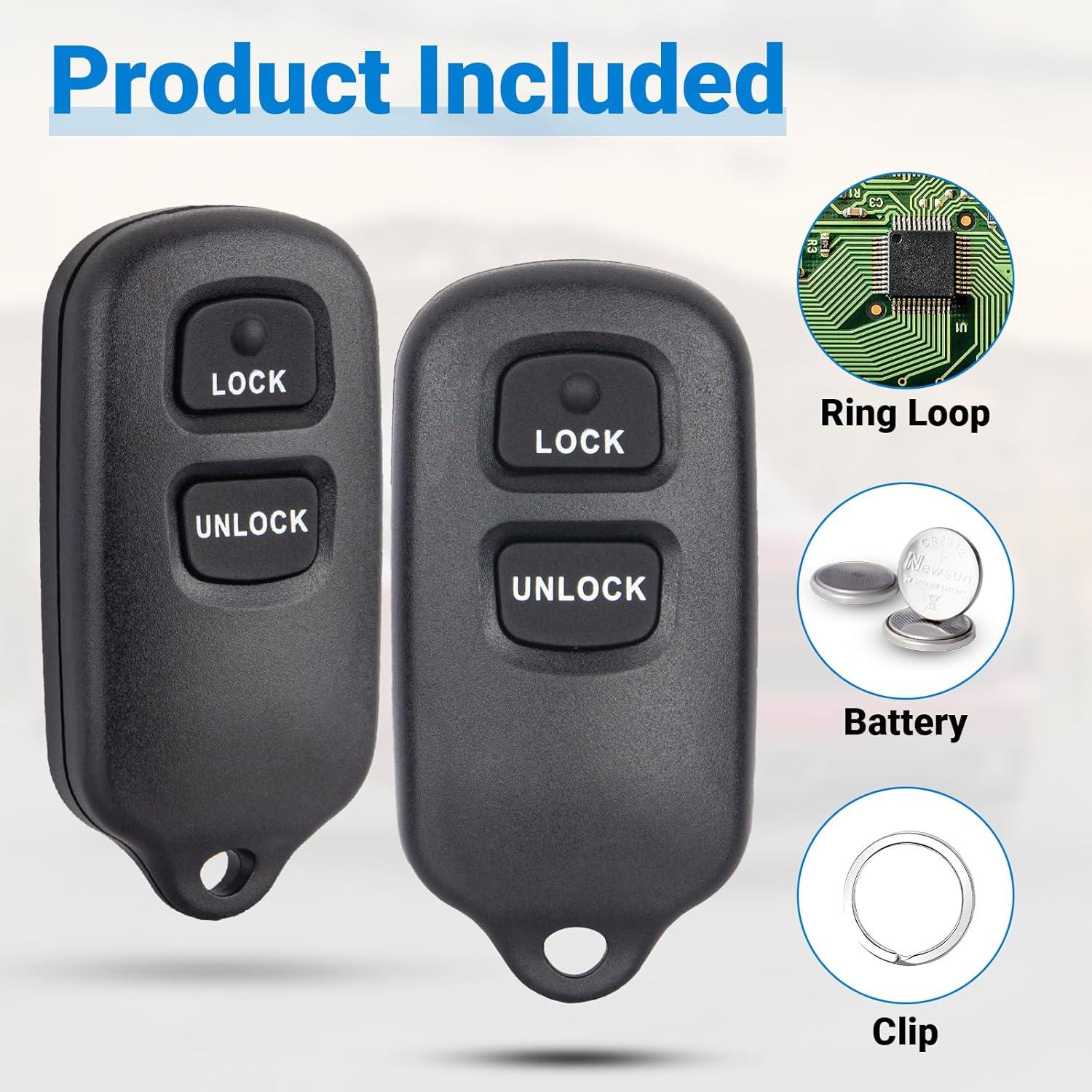 Control Remoto Toyota Lehicriar LEKEYFOB 3 Botones 2000-2008