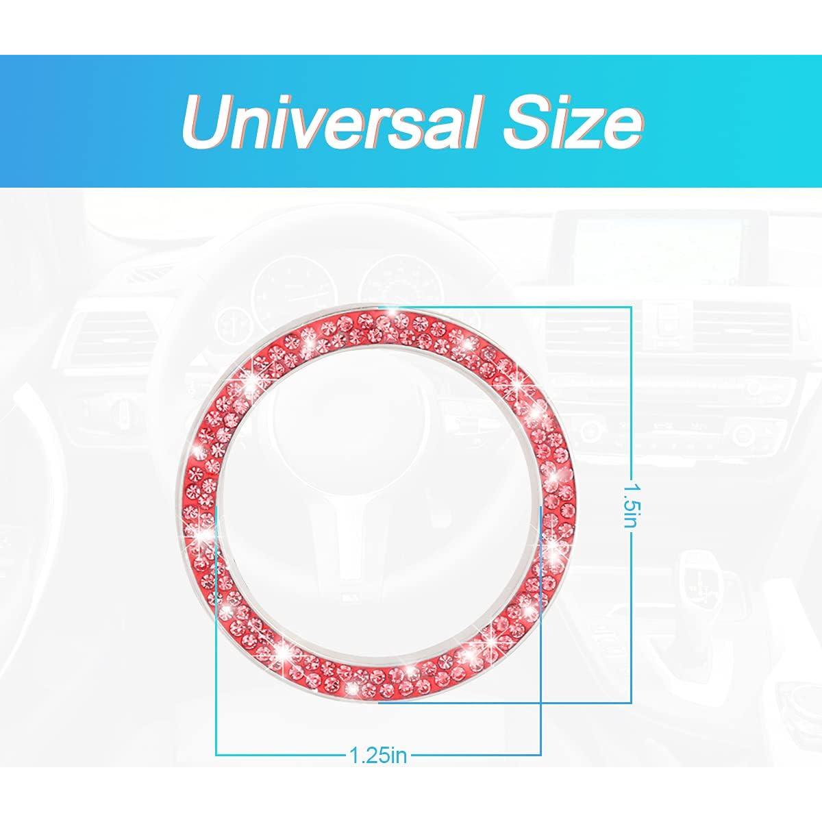 Anillos de Inicio de Motor AUKEPO Cristal Brillante Rojo