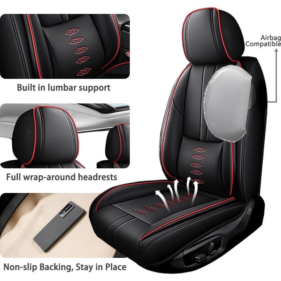 Fundas de Asiento Impermeables QUFEI para Toyota Yaris iA 2017-2018