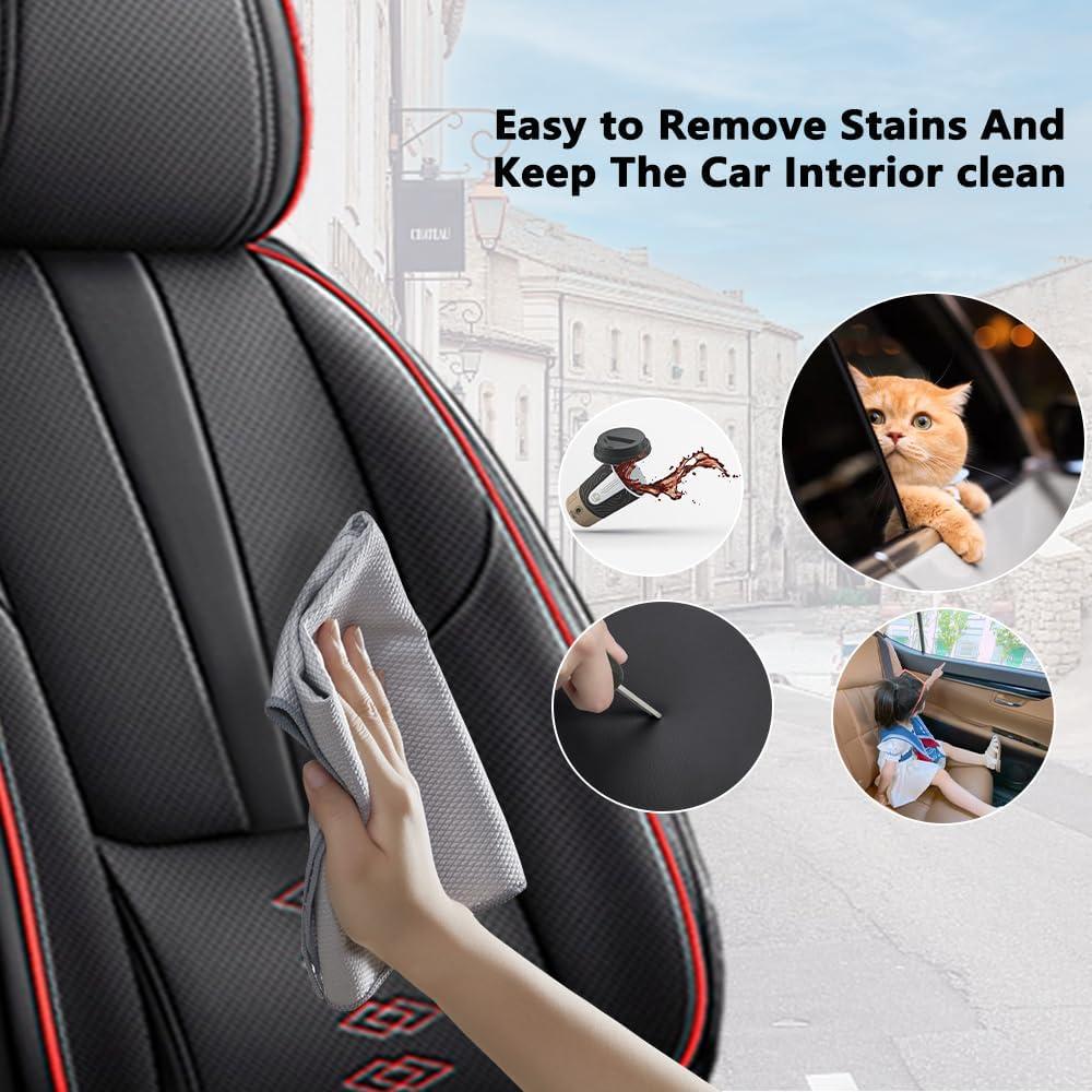 Fundas de Asiento Impermeables QUFEI para Toyota Yaris iA 2017-2018