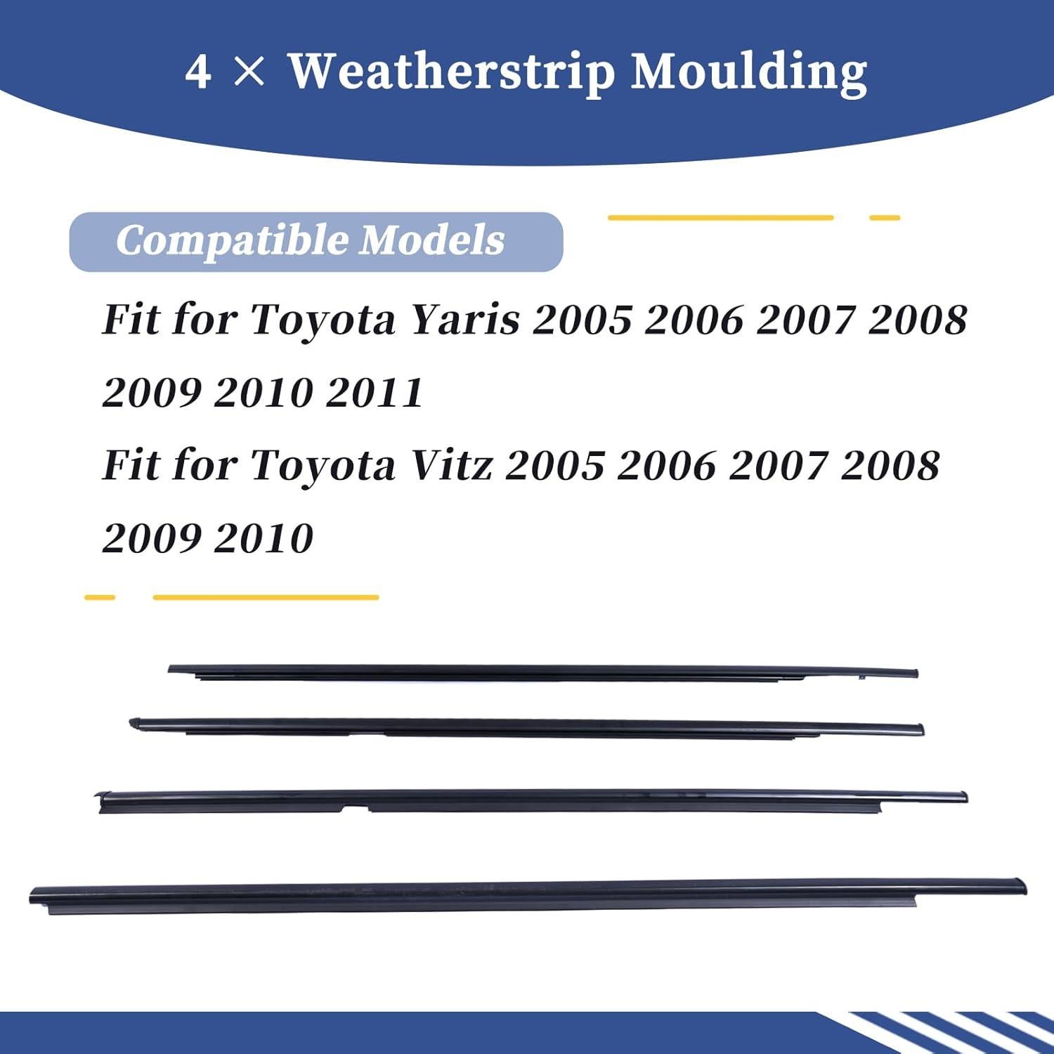Moldura de Sellado de Ventana Getfarway para Toyota Yaris 2005-2011