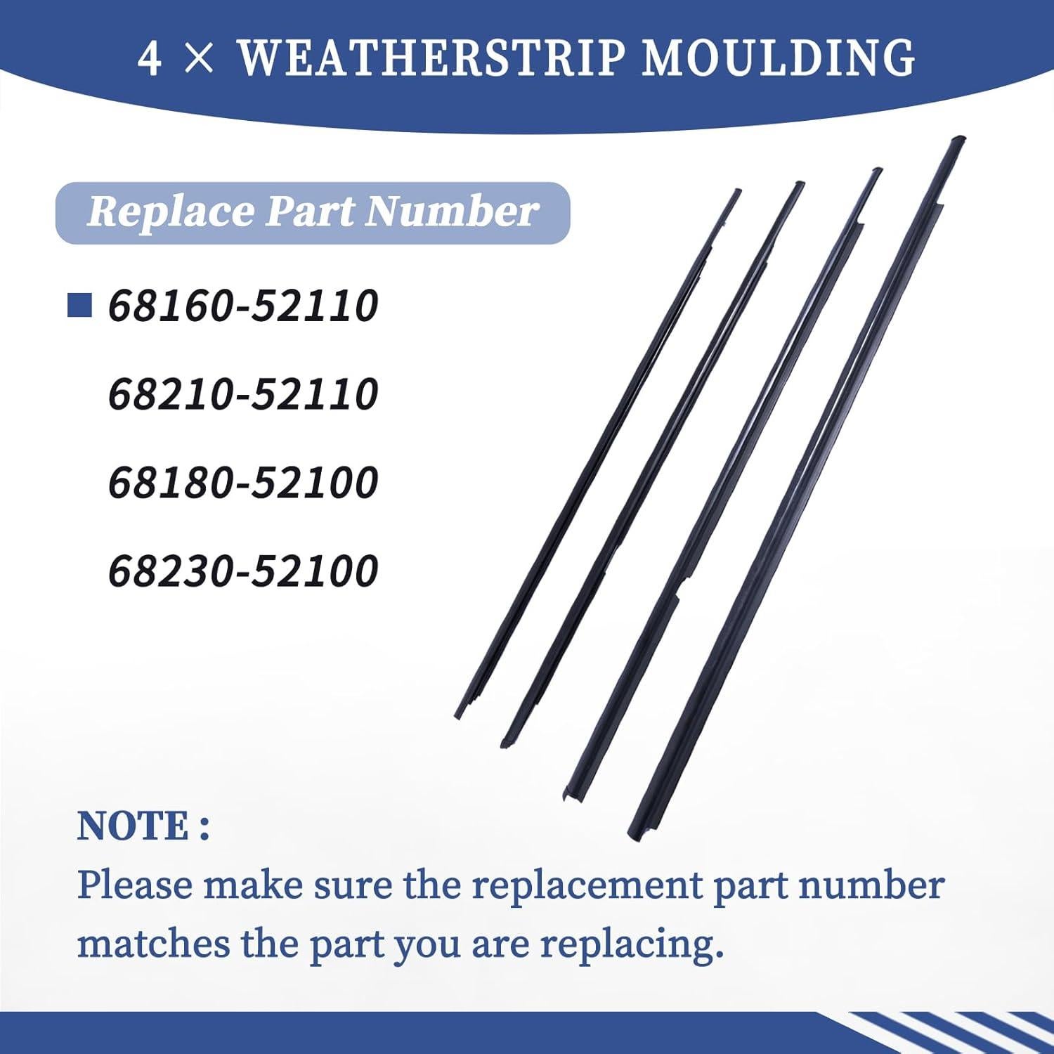 Moldura de Sellado de Ventana Getfarway para Toyota Yaris 2005-2011