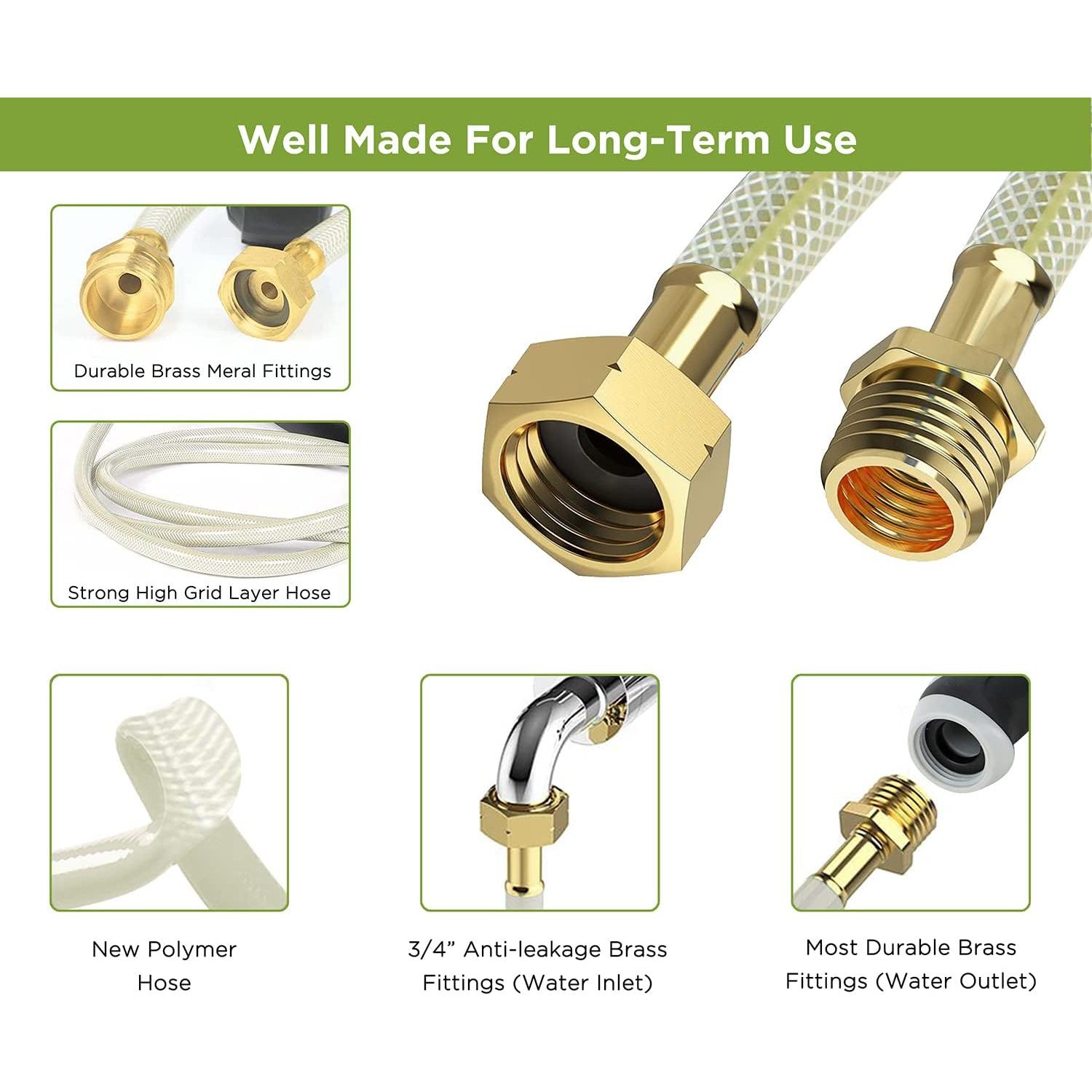 Carrete de Manguera Retráctil Tuyeho 30.48m con 2 Boquillas