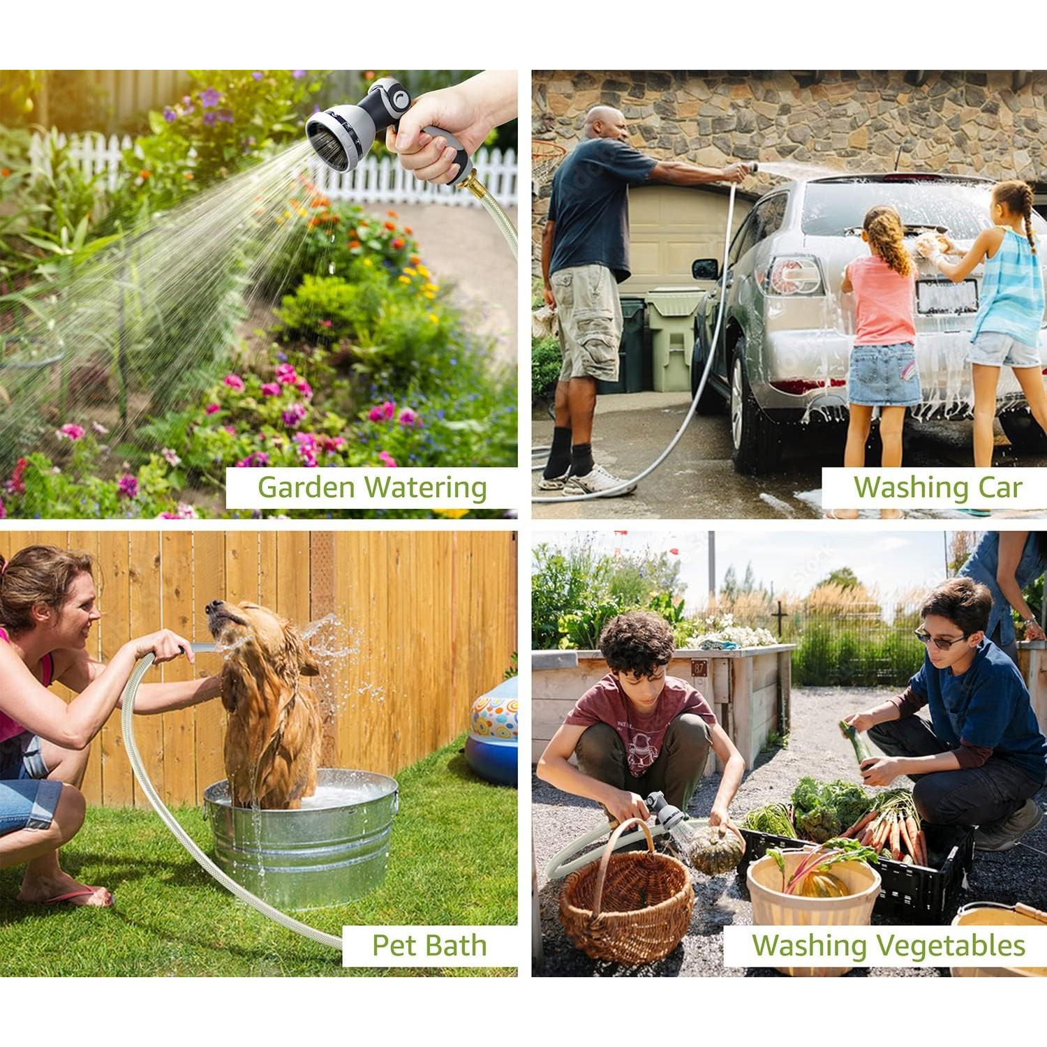 Carrete de Manguera Retráctil Tuyeho 30.48m con 2 Boquillas