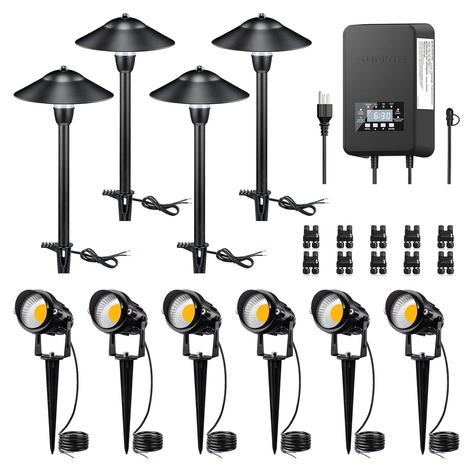 Kit de Iluminación LED Sunvie 10 Piezas Jardín 12V