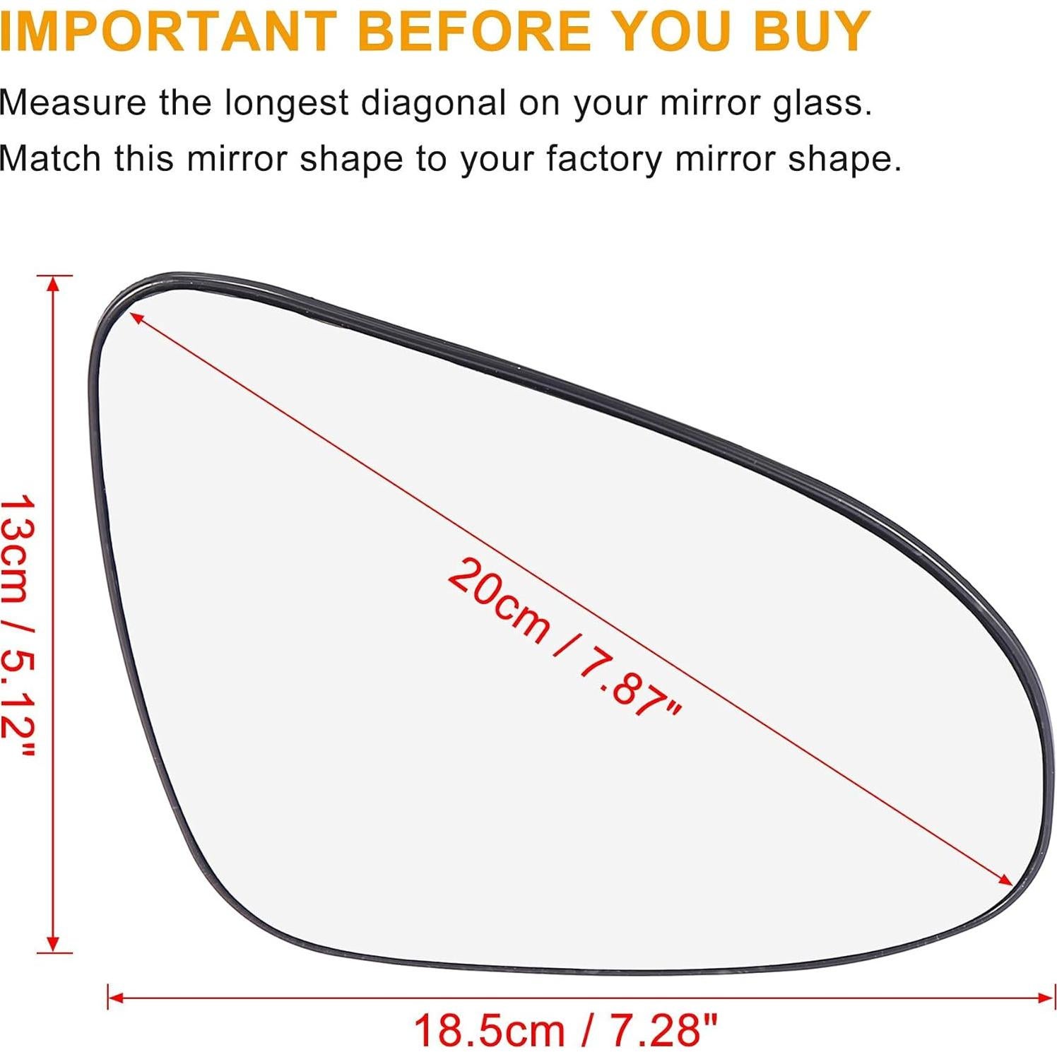 Espejo Retrovisor Lateral Derecho X AUTOHAUX para Toyota Yaris 2012-2017
