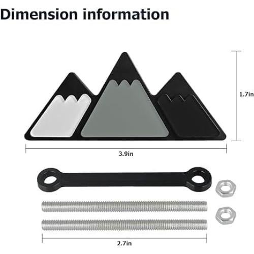Emblema de Rejilla Tri-Color AICEL para Auto Gris