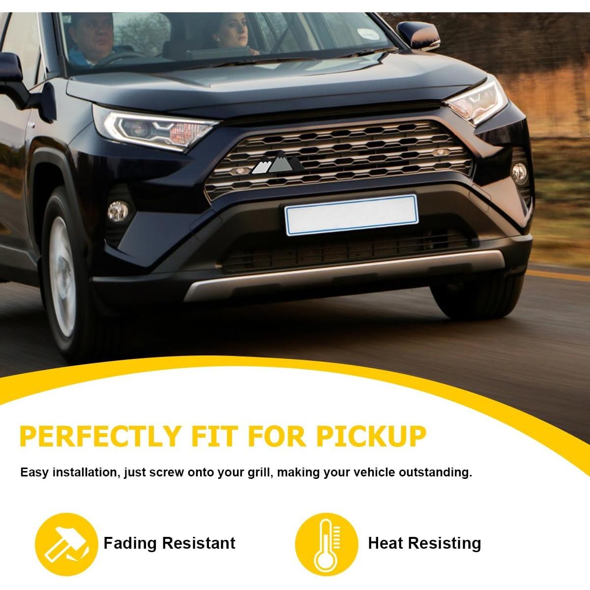 Emblema de Rejilla Tri-Color AICEL para Auto Gris