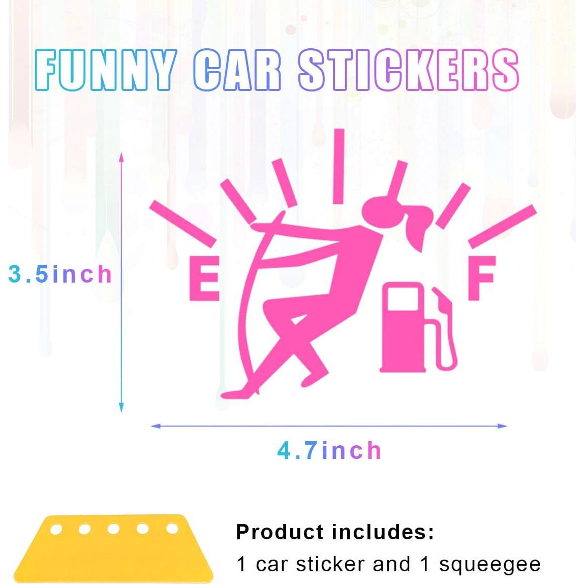 Pegatinas Divertidas de Tapa de Tanque Sylvil Rosa 2 Pcs