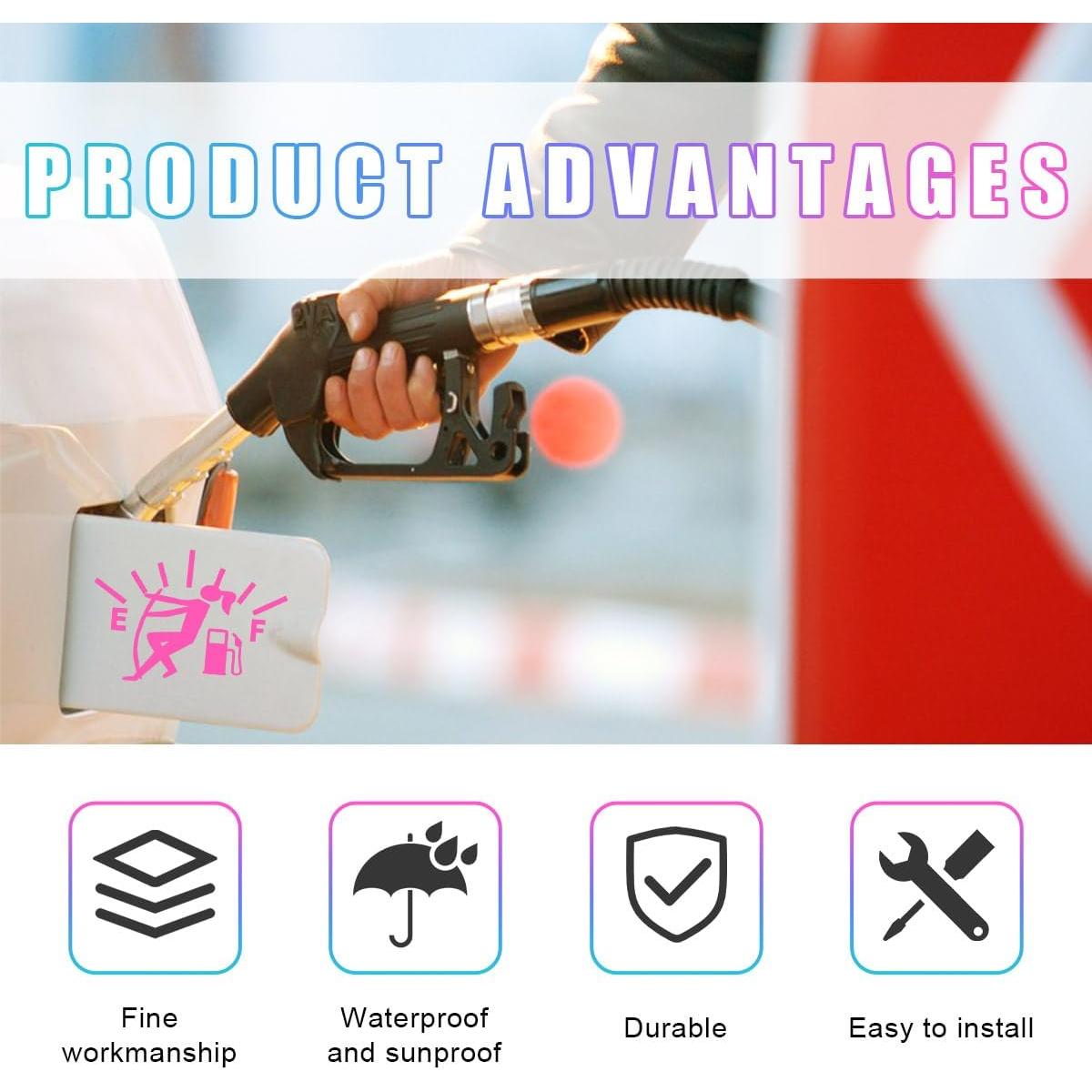 Pegatinas Divertidas de Tapa de Tanque Sylvil Rosa 2 Pcs