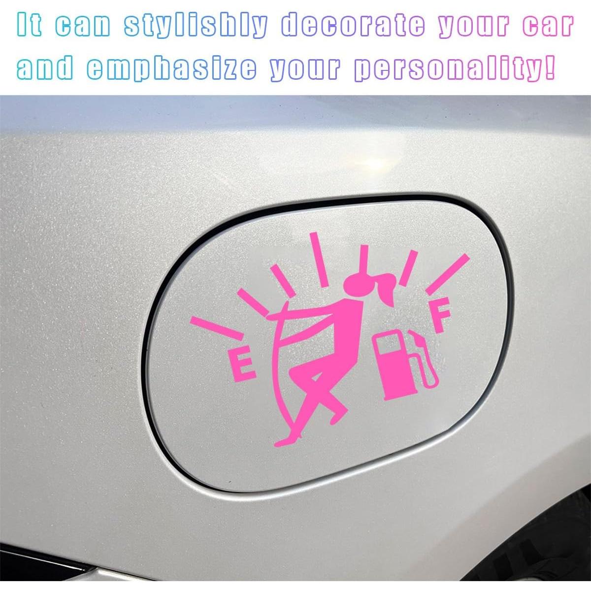 Pegatinas Divertidas de Tapa de Tanque Sylvil Rosa 2 Pcs