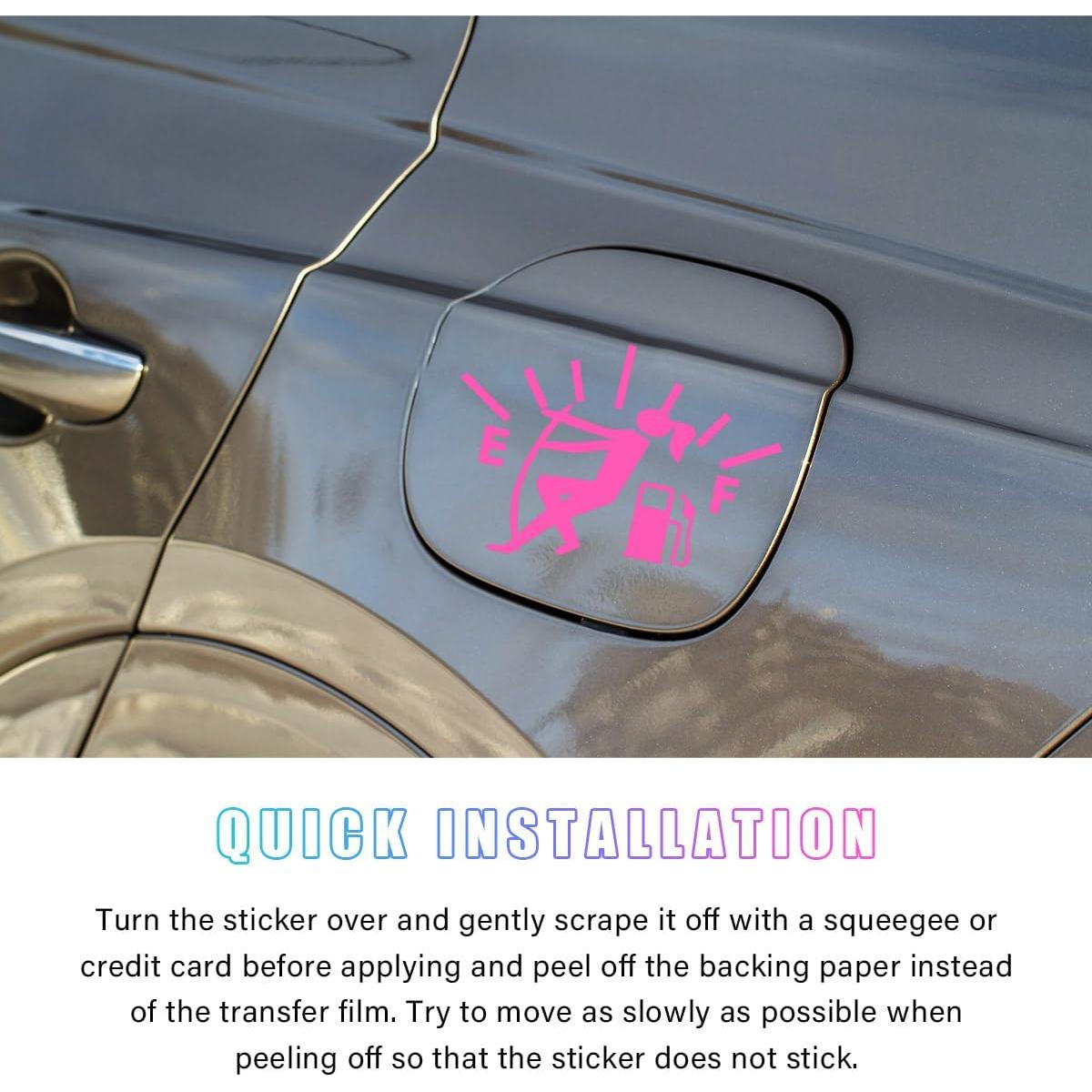 Pegatinas Divertidas de Tapa de Tanque Sylvil Rosa 2 Pcs