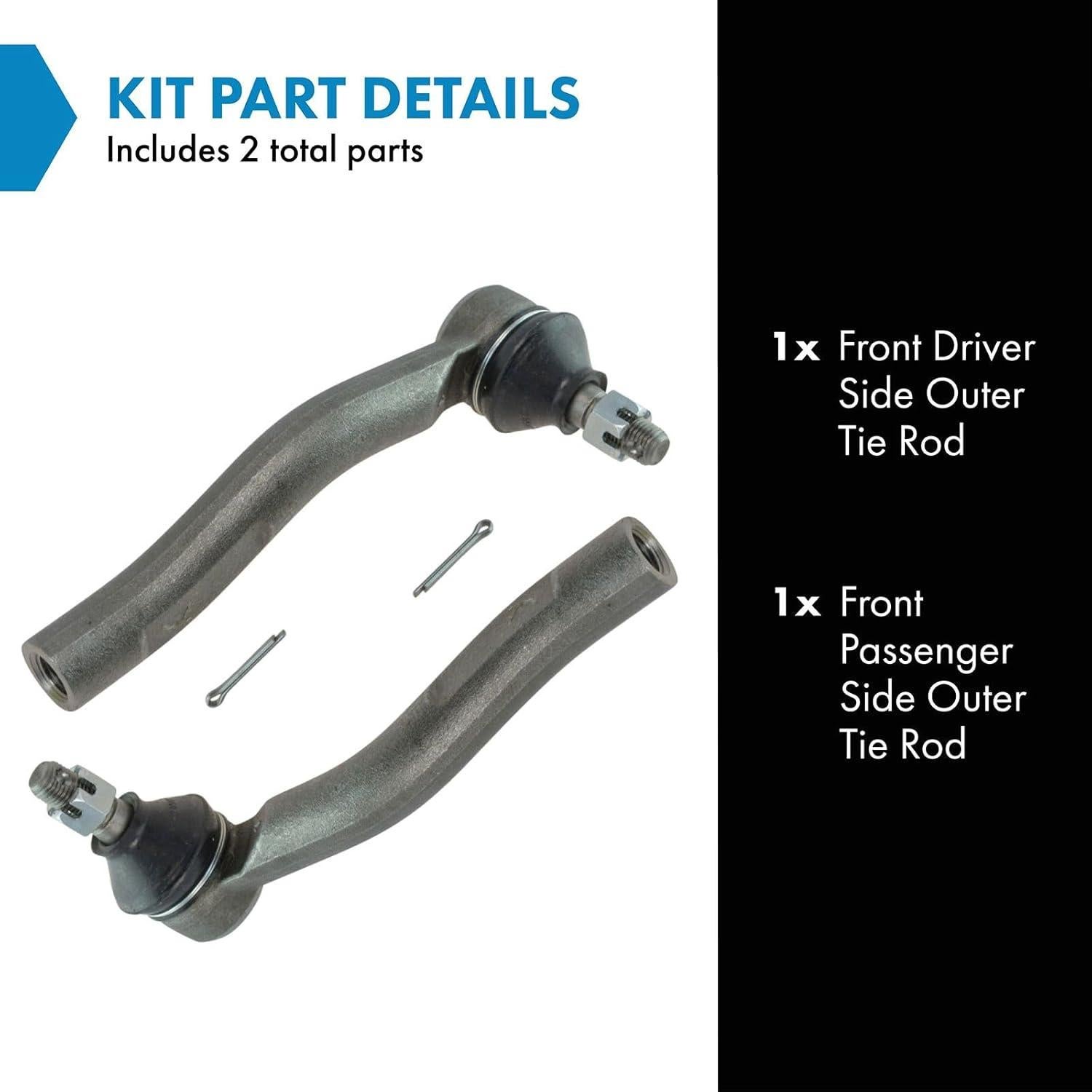 Juego de Barra de Dirección Exterior TRQ 2 Piezas Toyota