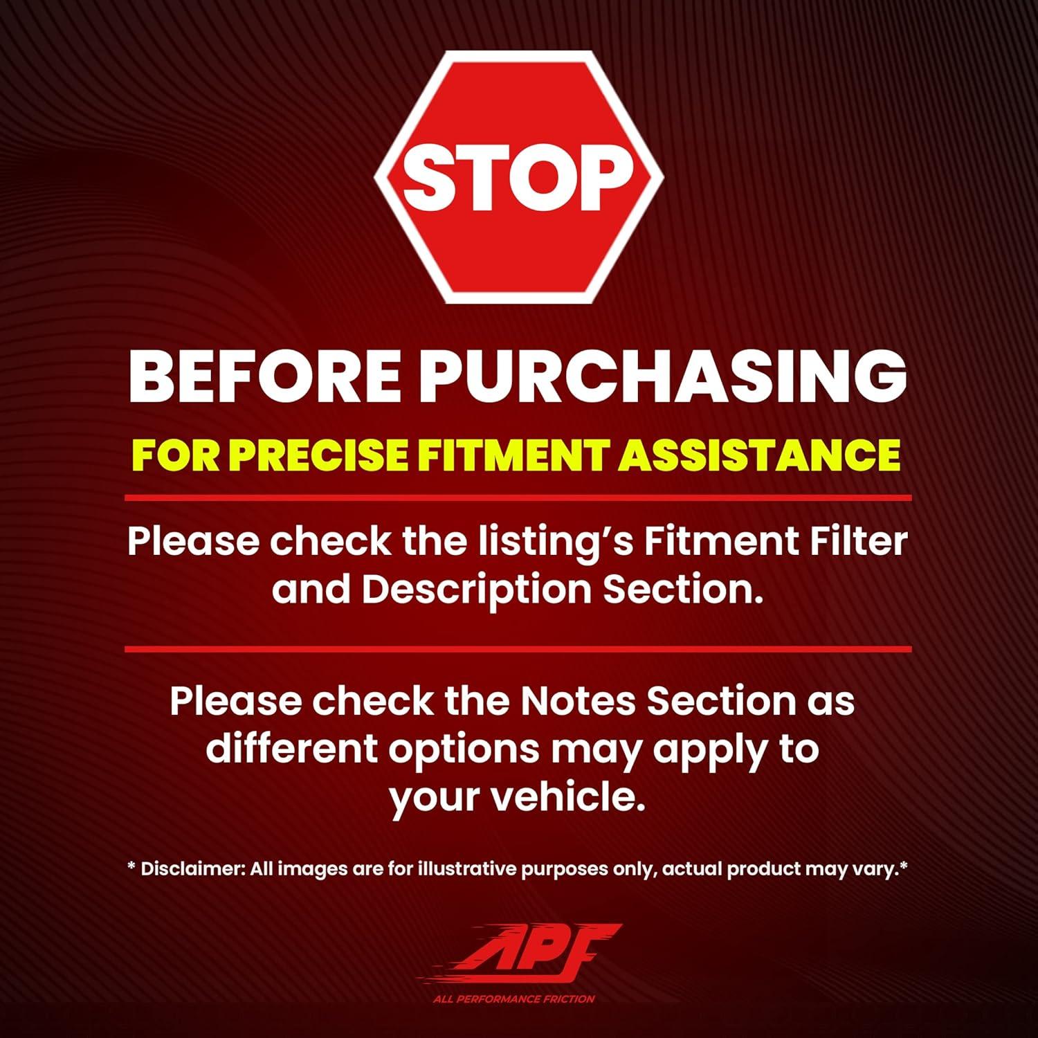 Kit de freno delantero APF ZFHK1424 para Toyota Yaris 2007-2015