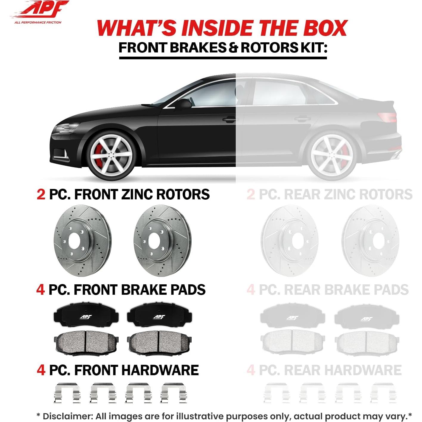 Kit de freno delantero APF ZFHK1424 para Toyota Yaris 2007-2015