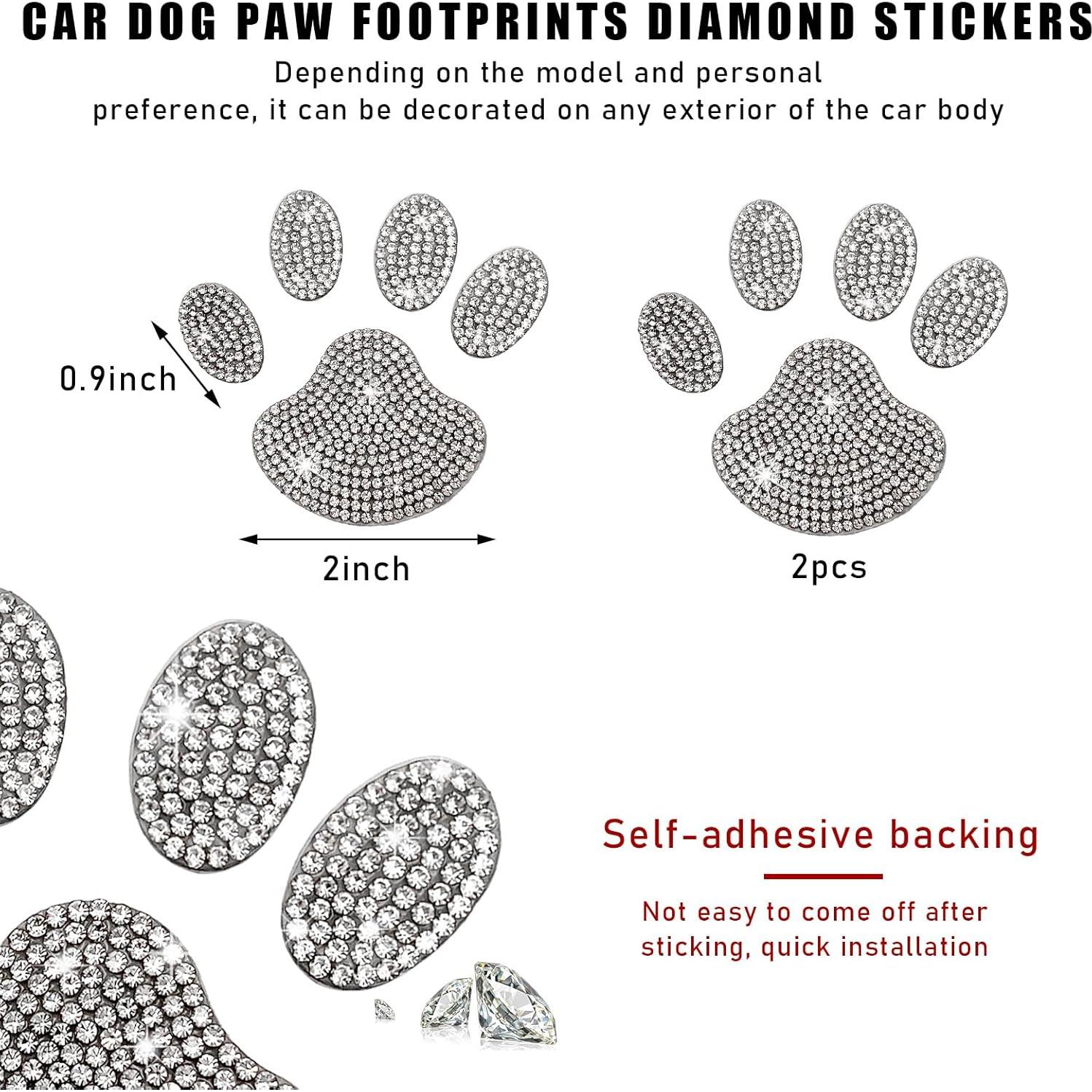 Calcomanías Huella de Perro Brillante Suvnie 2 Pcs