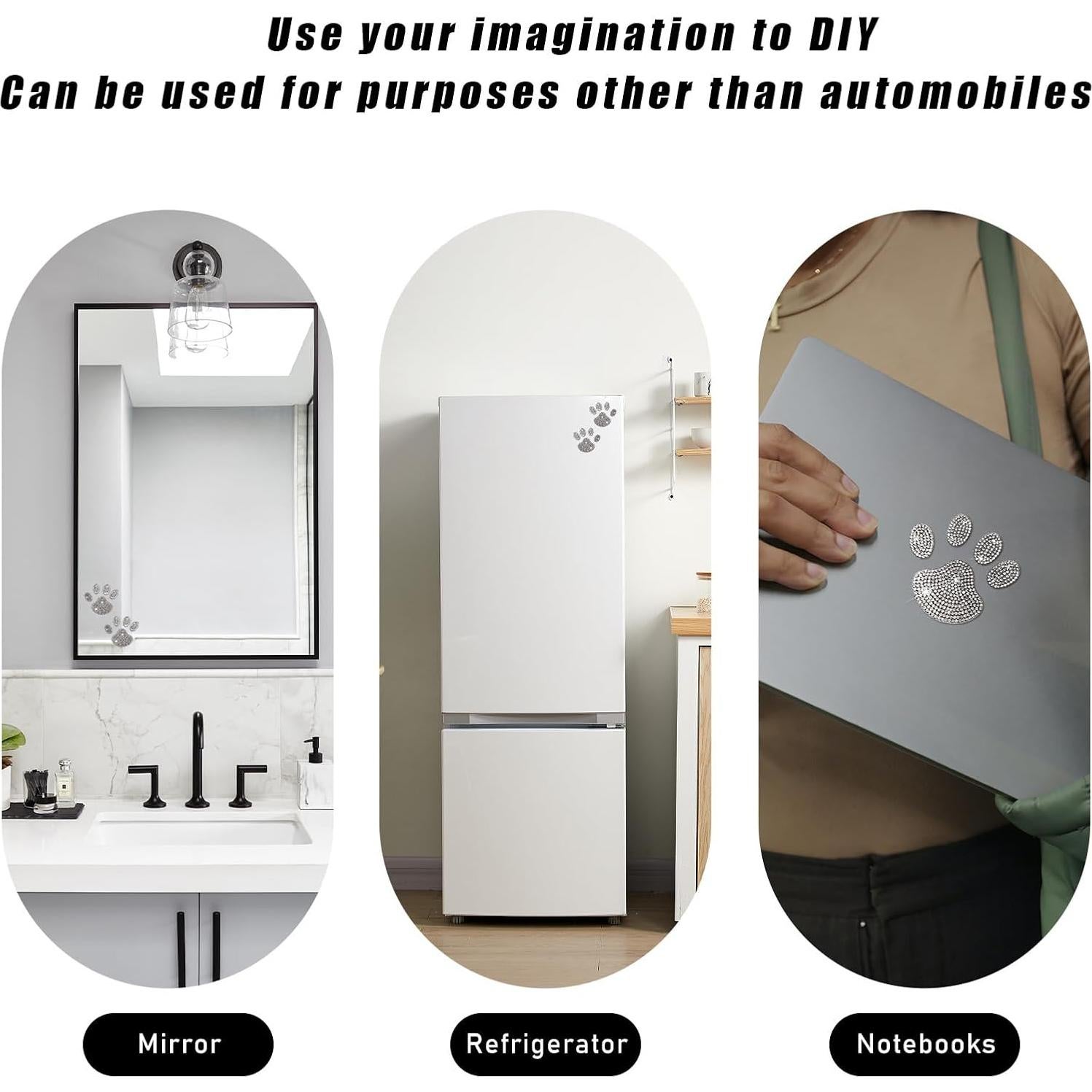 Calcomanías Huella de Perro Brillante Suvnie 2 Pcs