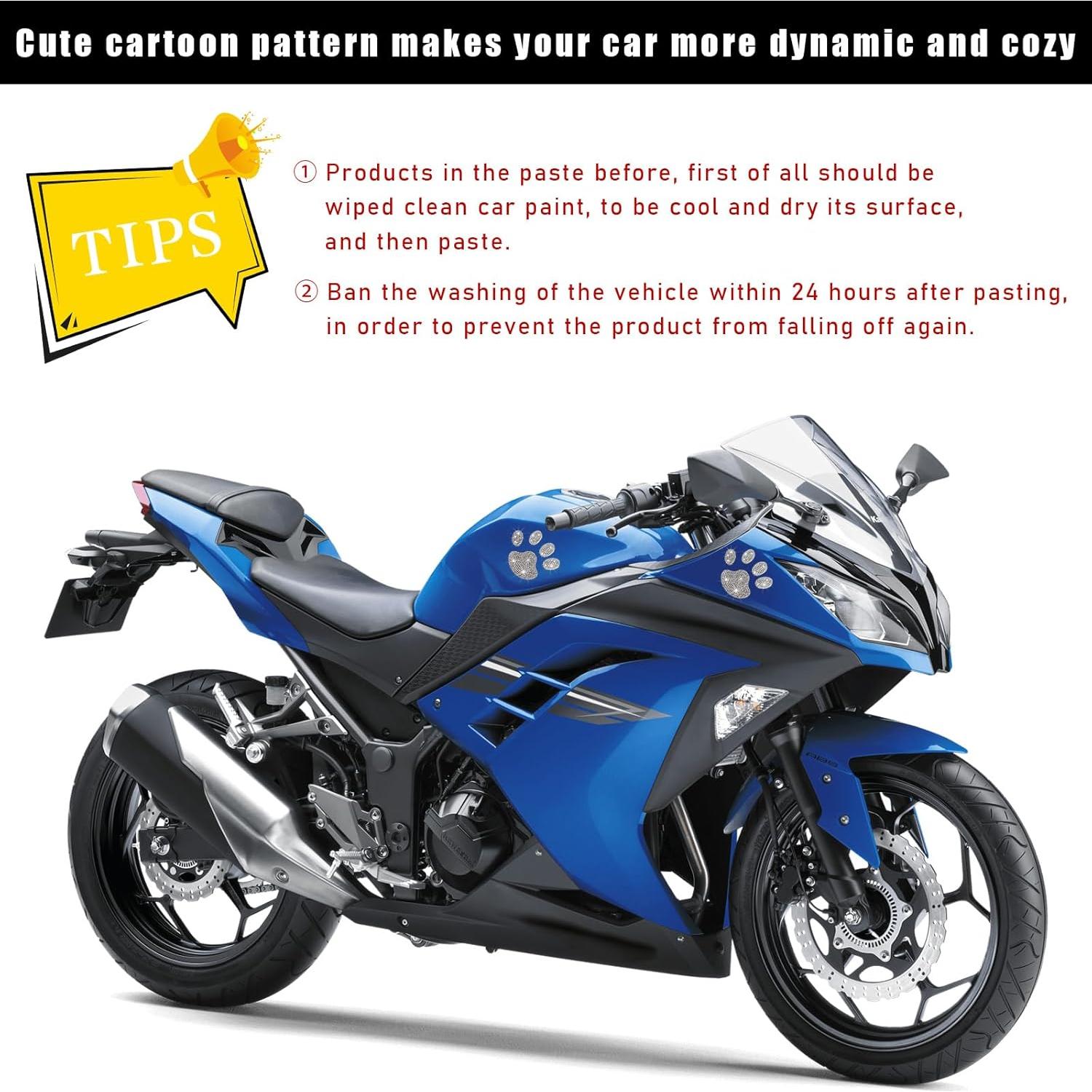 Calcomanías Huella de Perro Brillante Suvnie 2 Pcs