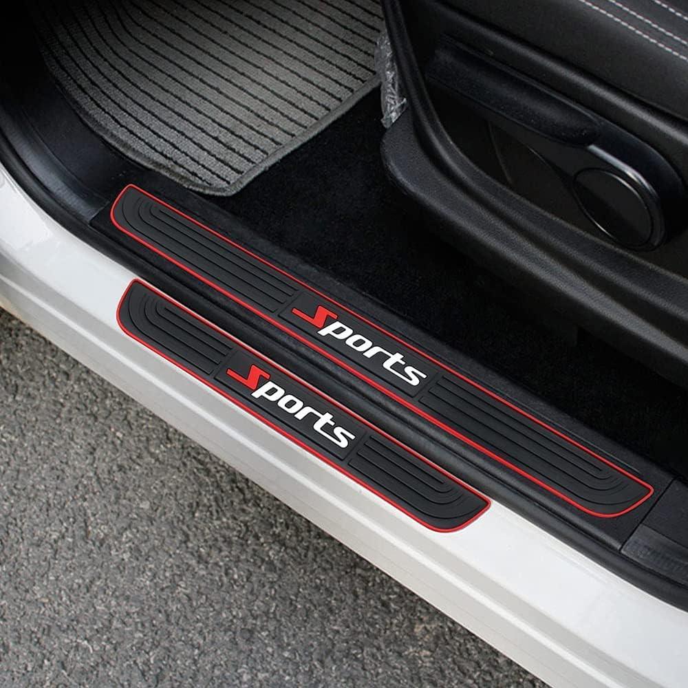 4 Protectores de Umbral de Puerta DWARFOO para Coche Negro