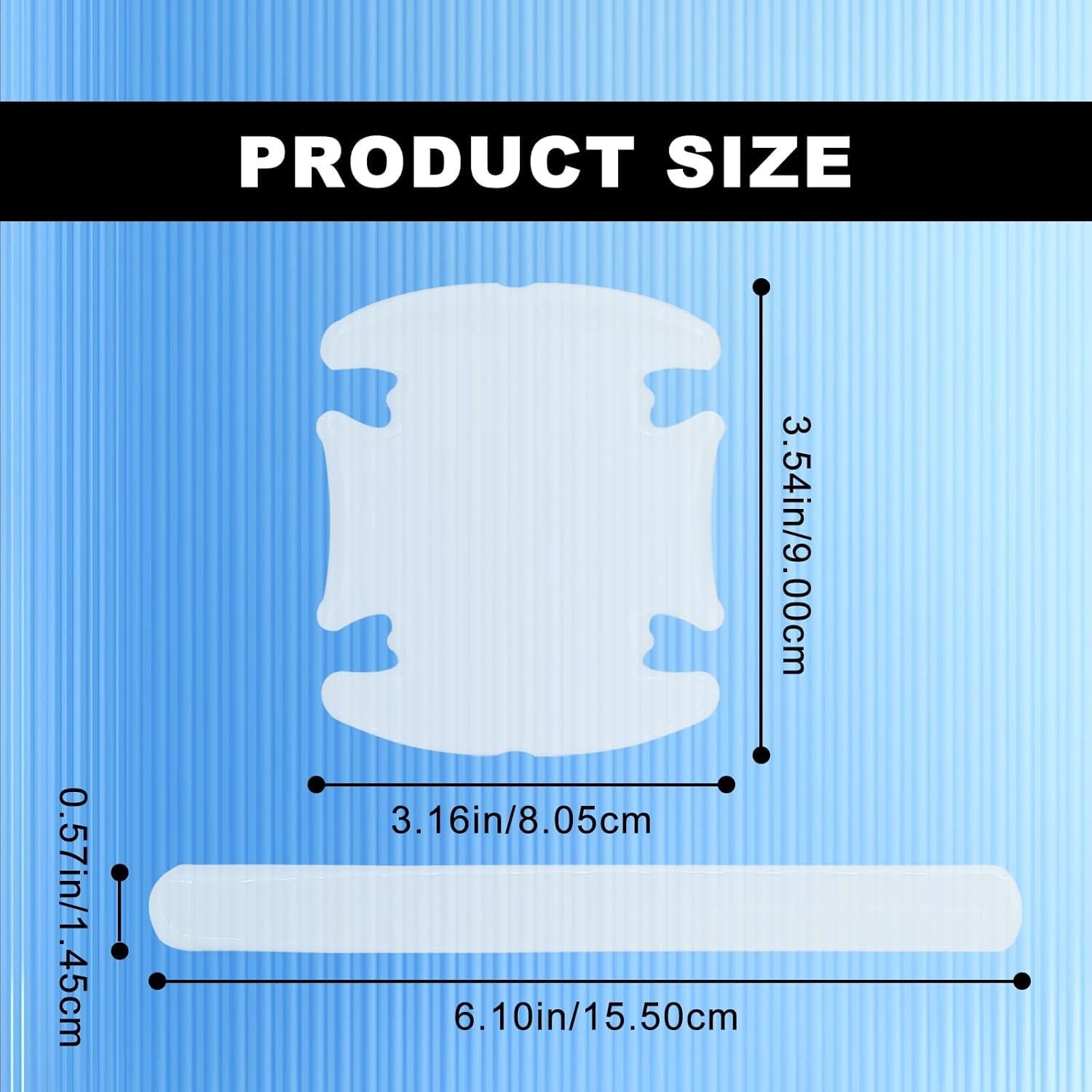 8 Piezas Protector de Manija de Puerta Auto ZOKYUYS PVC Transparente