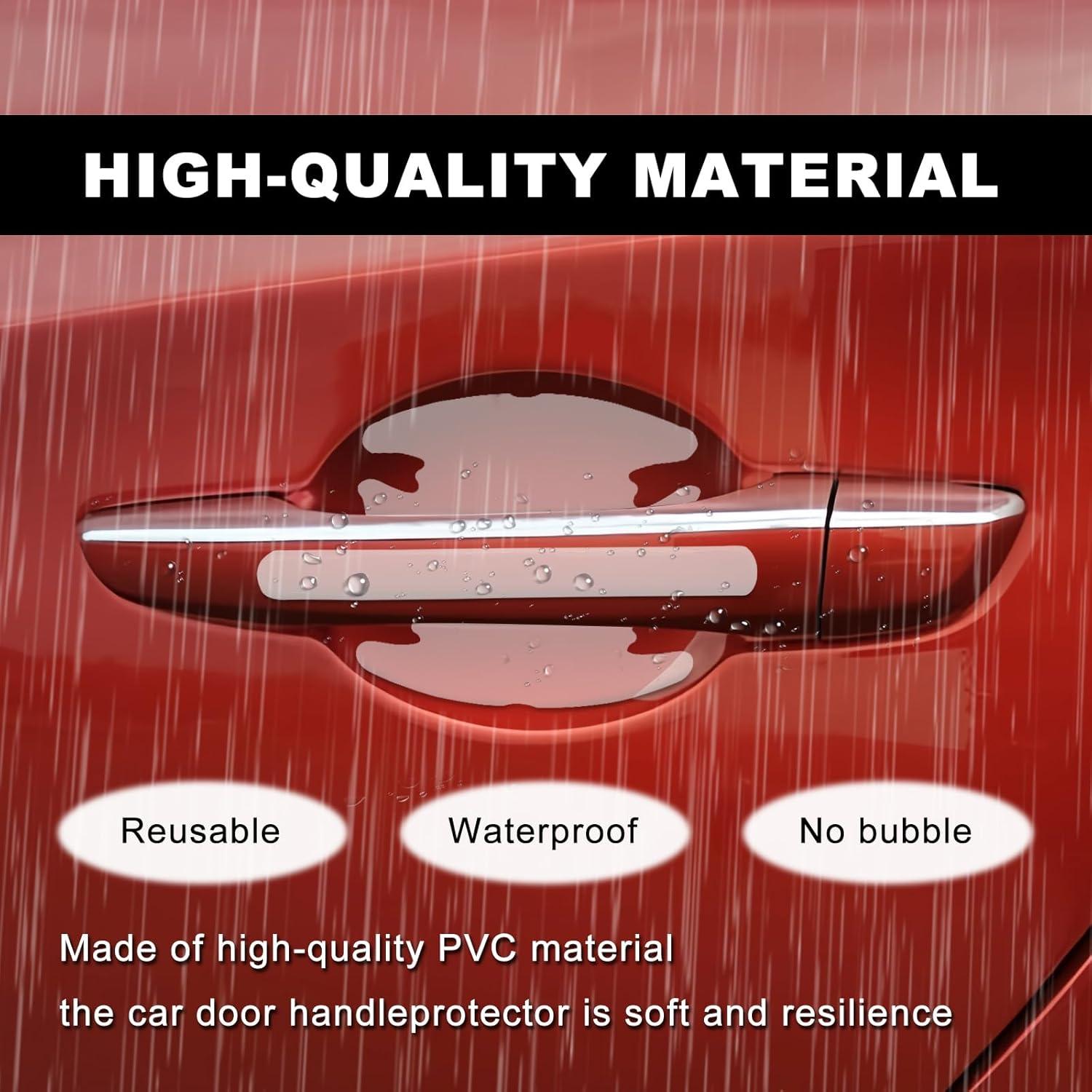 8 Piezas Protector de Manija de Puerta Auto ZOKYUYS PVC Transparente