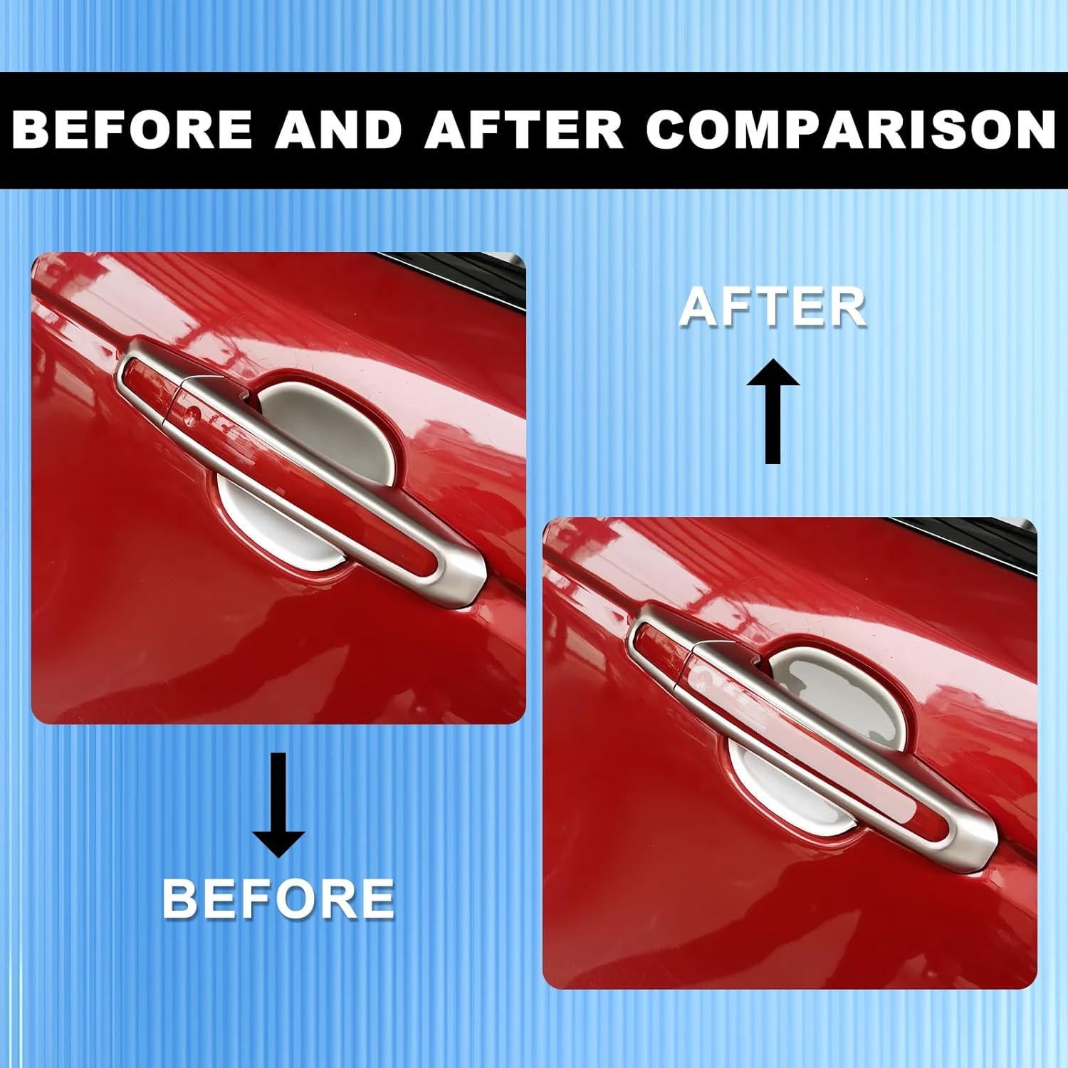 8 Piezas Protector de Manija de Puerta Auto ZOKYUYS PVC Transparente