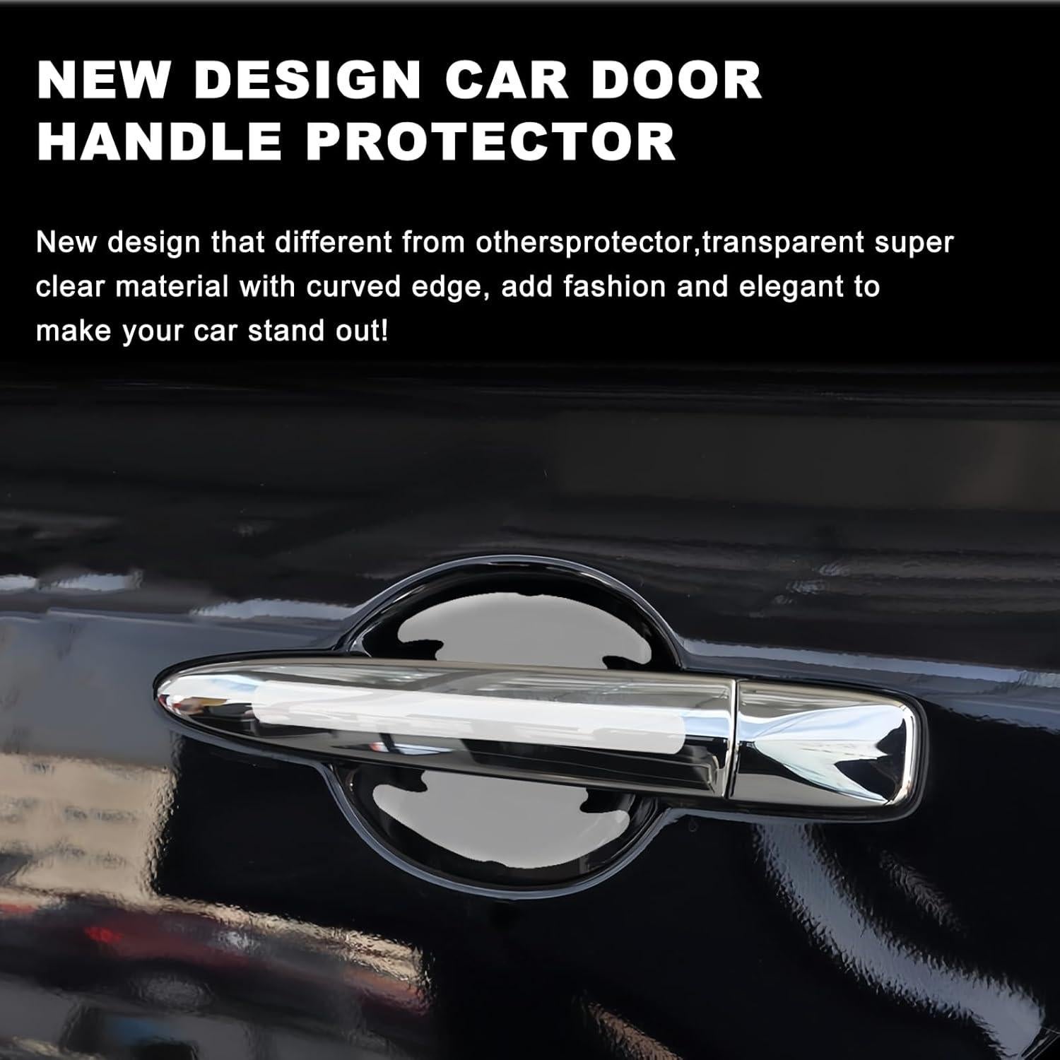 8 Piezas Protector de Manija de Puerta Auto ZOKYUYS PVC Transparente