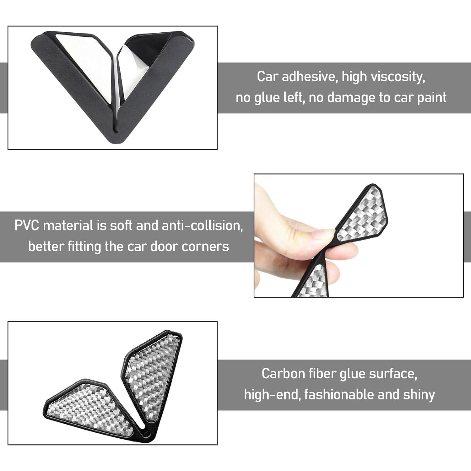 Protector de Esquinas de Puerta de Coche DXNQ Plata 2 Pcs