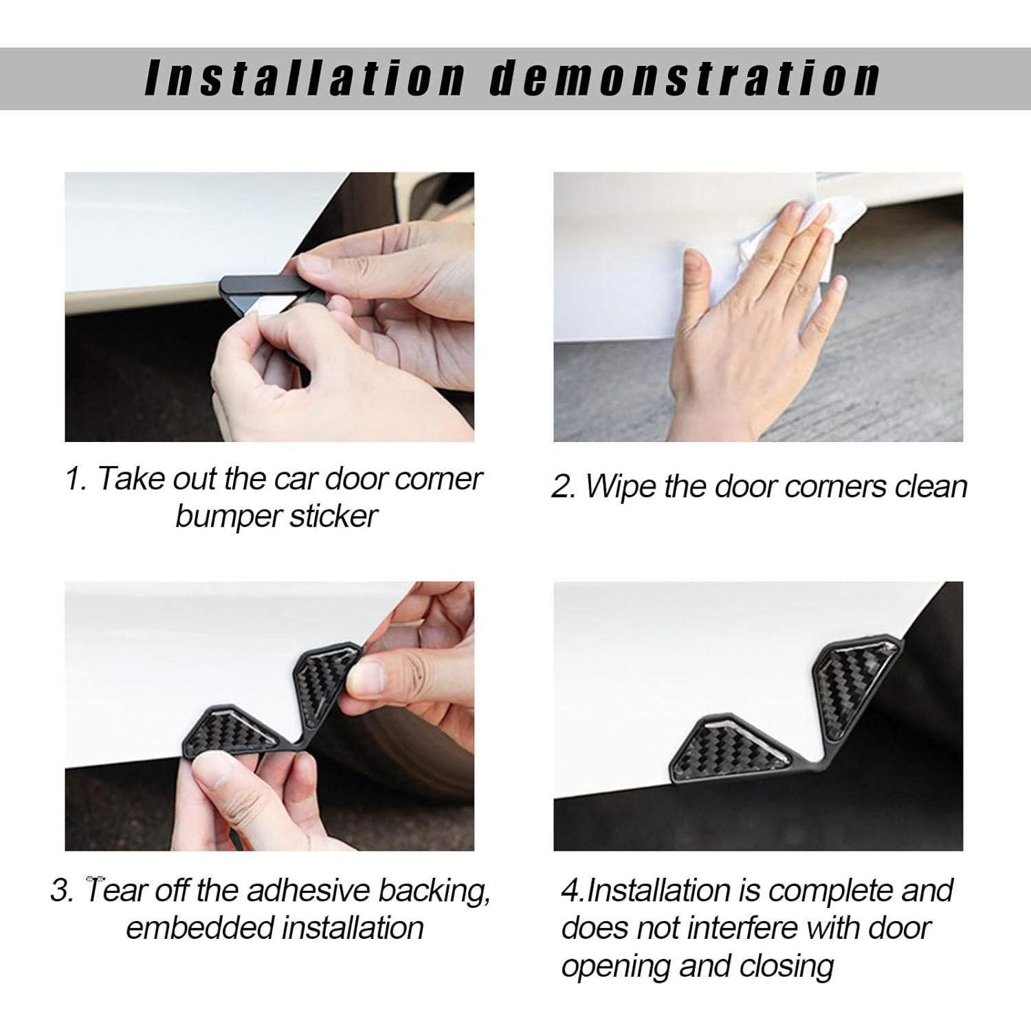 Protector de Esquinas de Puerta de Coche DXNQ Plata 2 Pcs