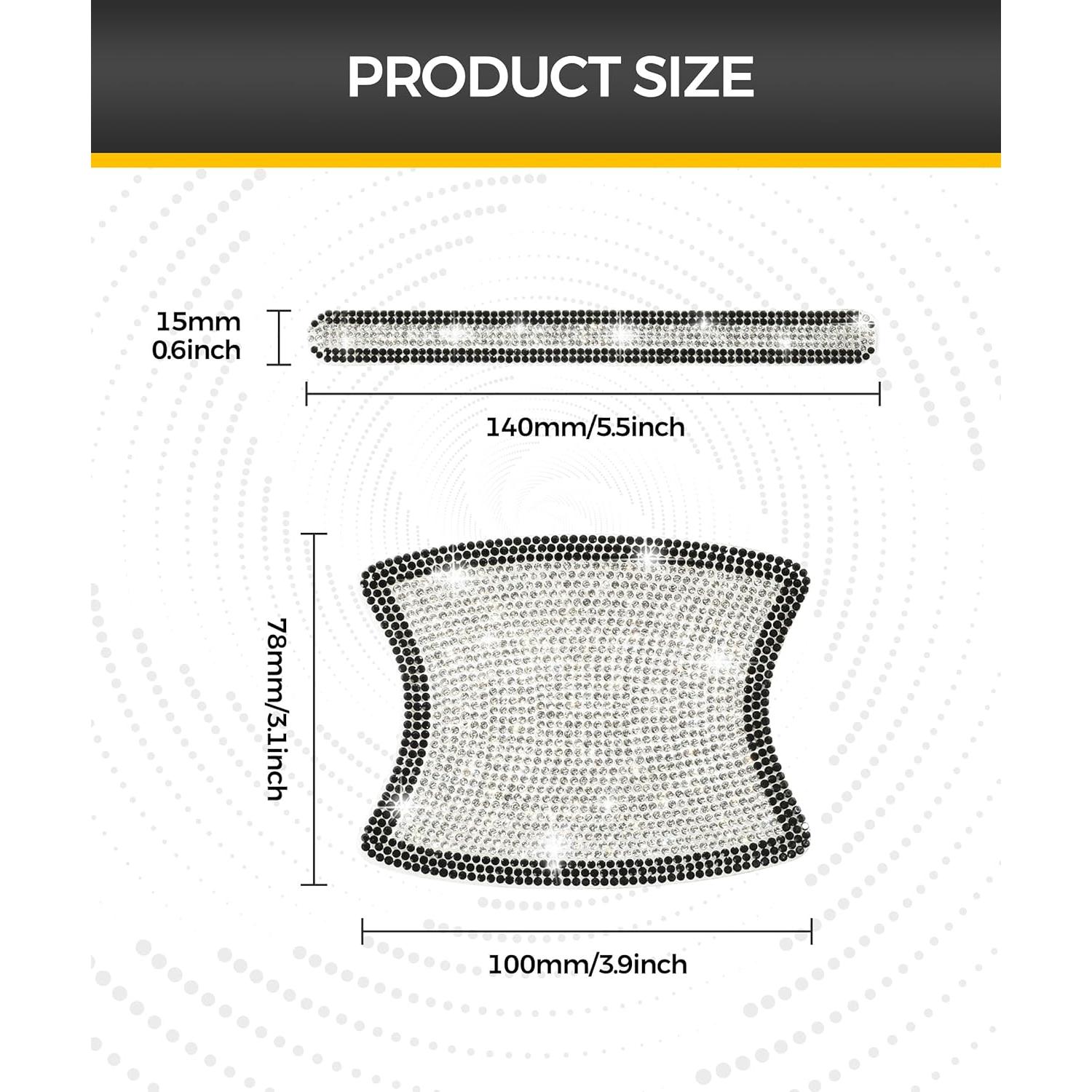 Protectores de Manija de Puerta de Auto UBOG 10 Piezas Rhinestone