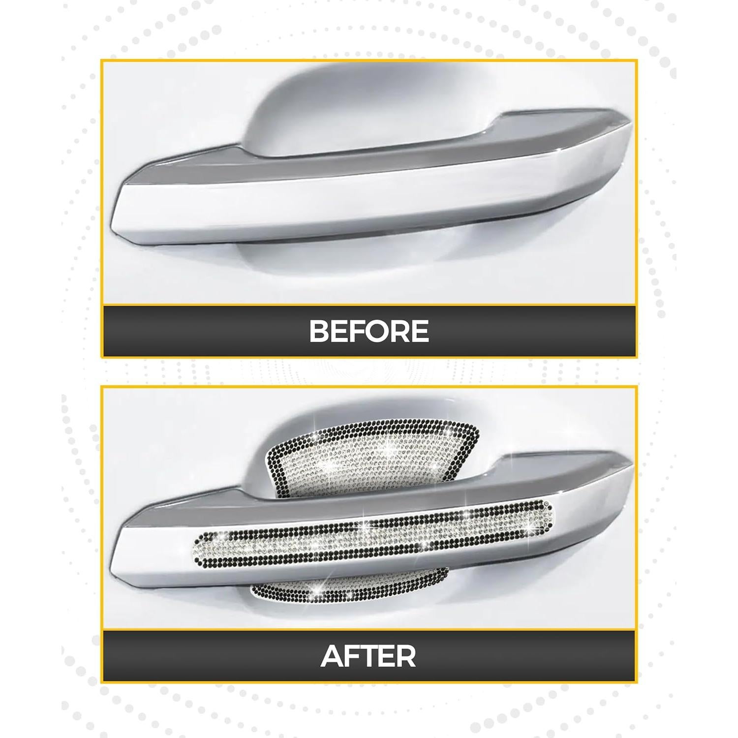 Protectores de Manija de Puerta de Auto UBOG 10 Piezas Rhinestone