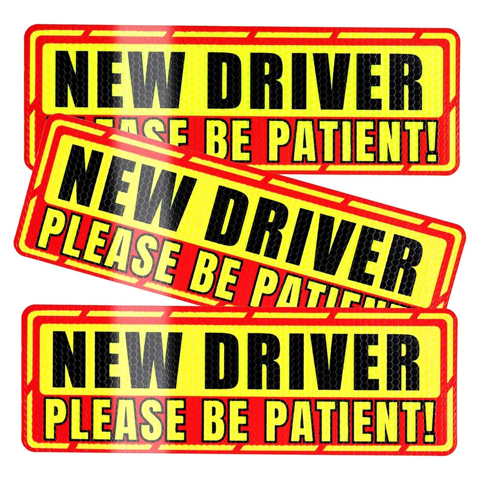 Imán para Nuevo Conductor SINGARO 3 Pcs Borde Rojo