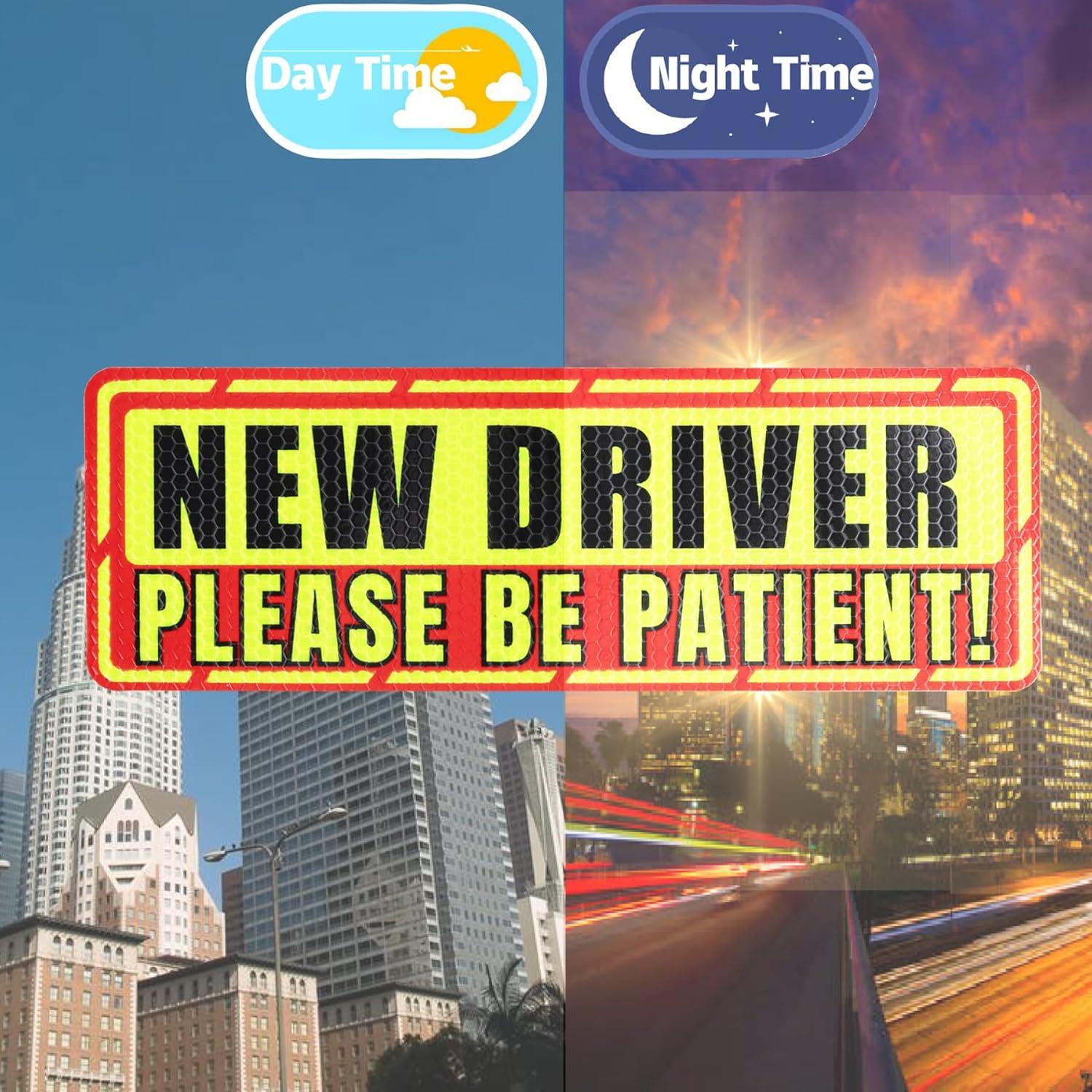 Imán para Nuevo Conductor SINGARO 3 Pcs Borde Rojo