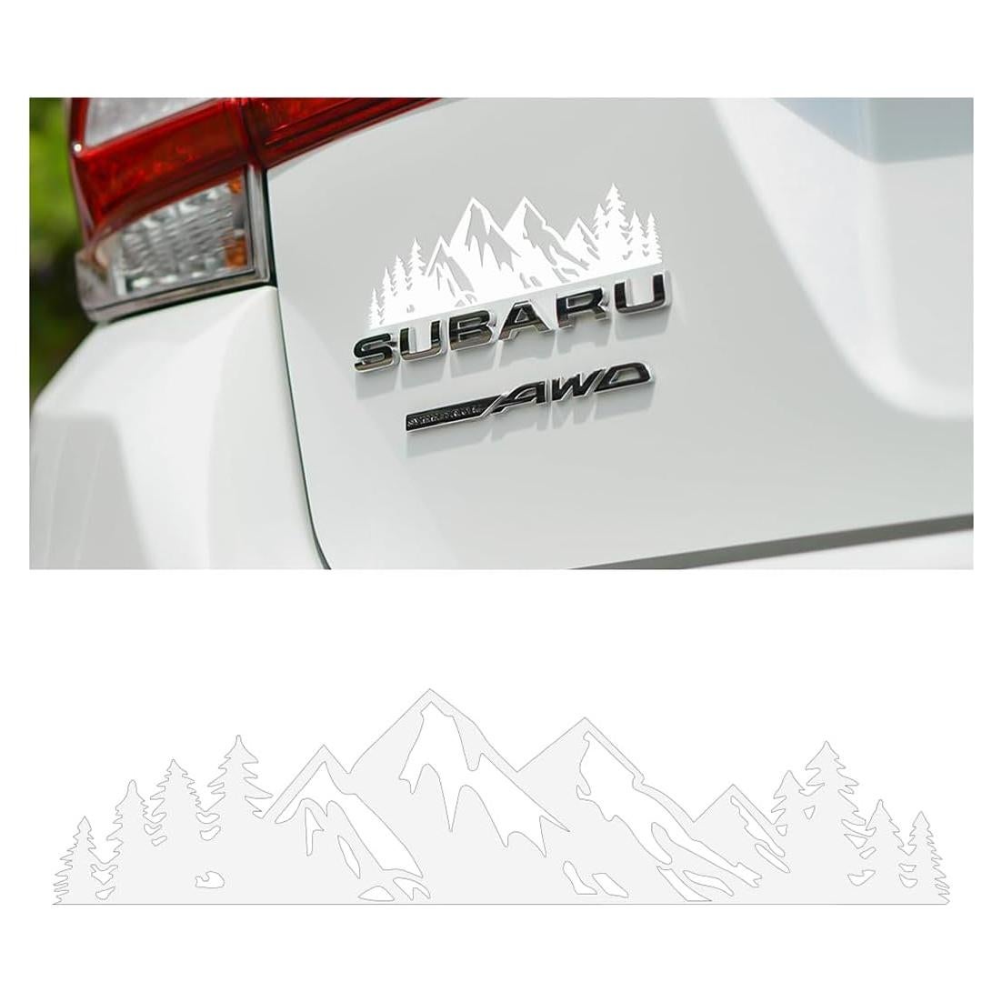 Calcomanías de Árbol de Montaña de Nieve Osilly 2 Piezas