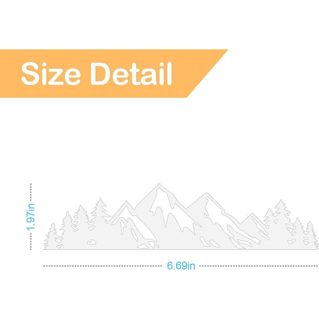 Calcomanías de Árbol de Montaña de Nieve Osilly 2 Piezas