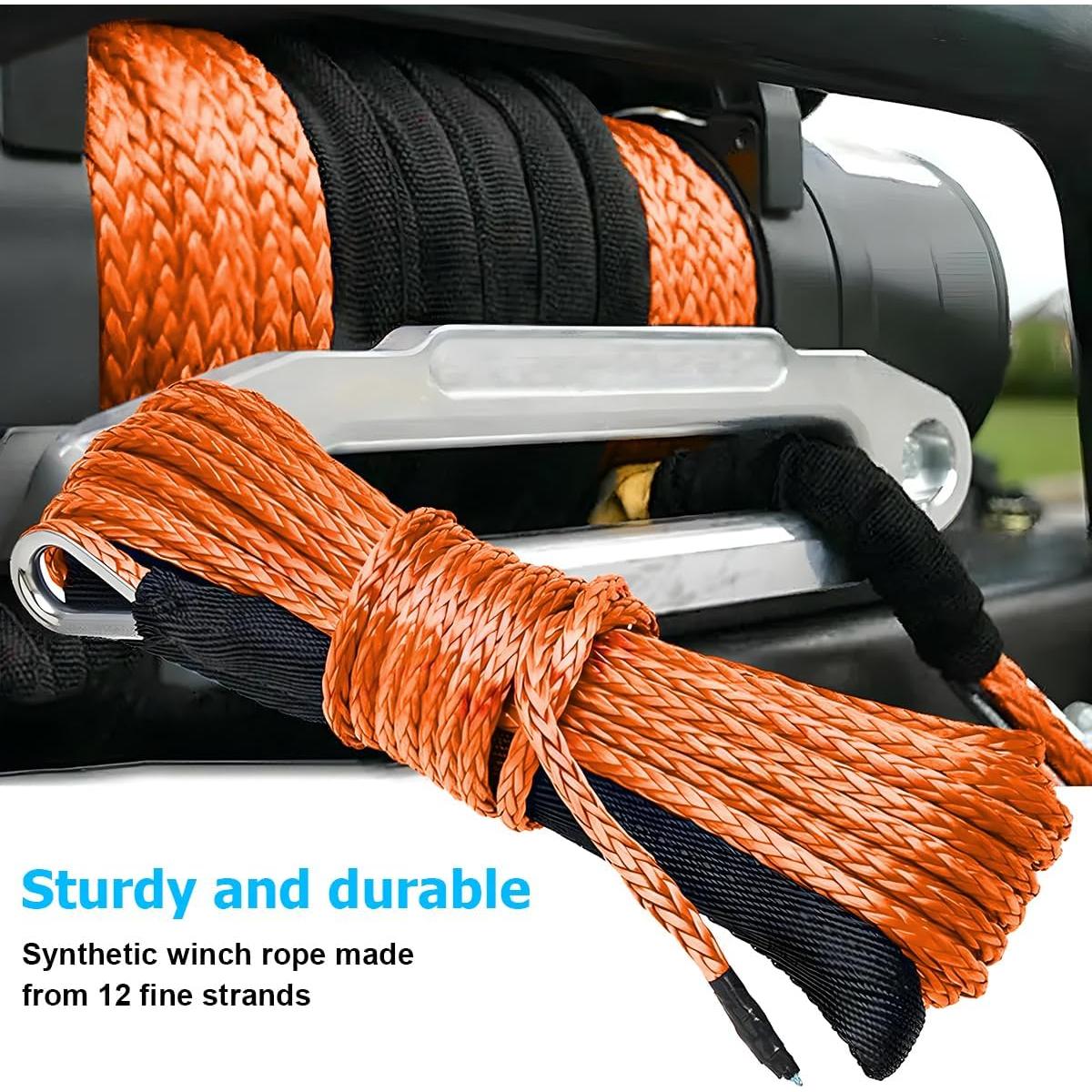 Cuerda Sintética para Winch KHGUZ 15m 10000LBS Naranja