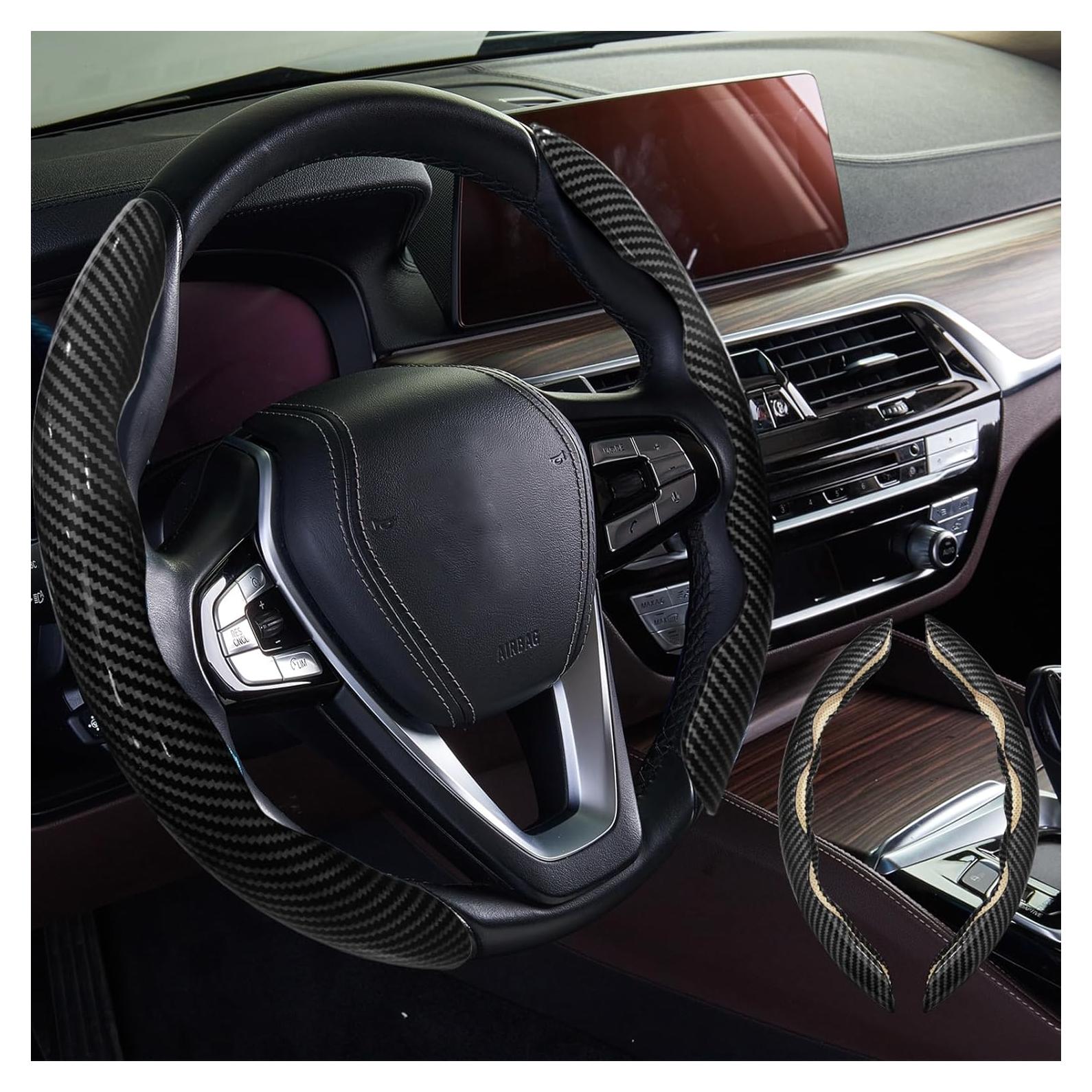 Cubierta de Volante WOCOCN XL Fibra de Carbono Antideslizante