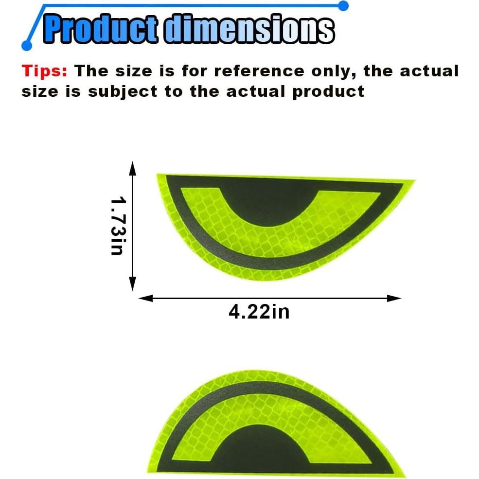 Calcomanías Reflectantes LAINLOY Ojos Agudos 2 Pares