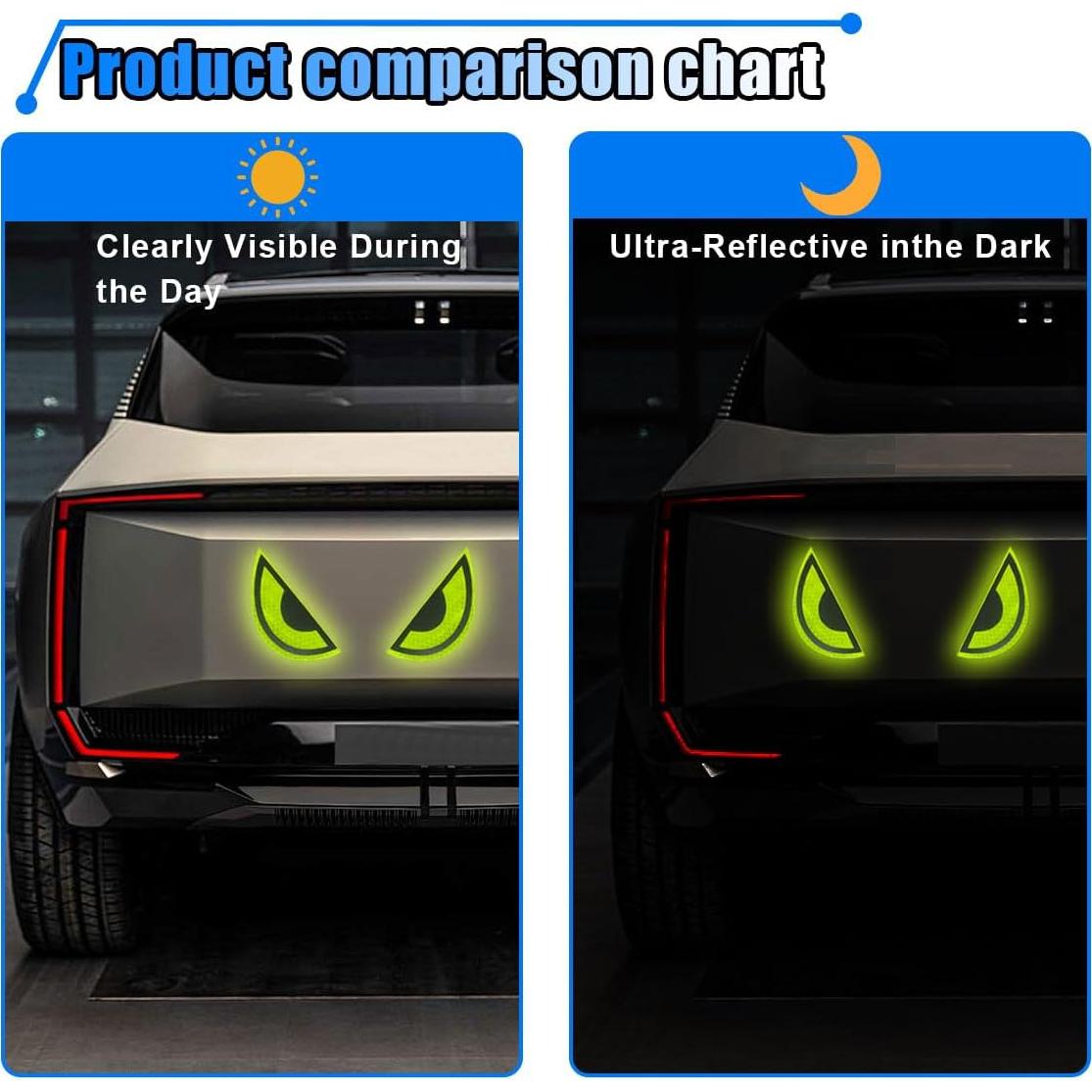 Calcomanías Reflectantes LAINLOY Ojos Agudos 2 Pares