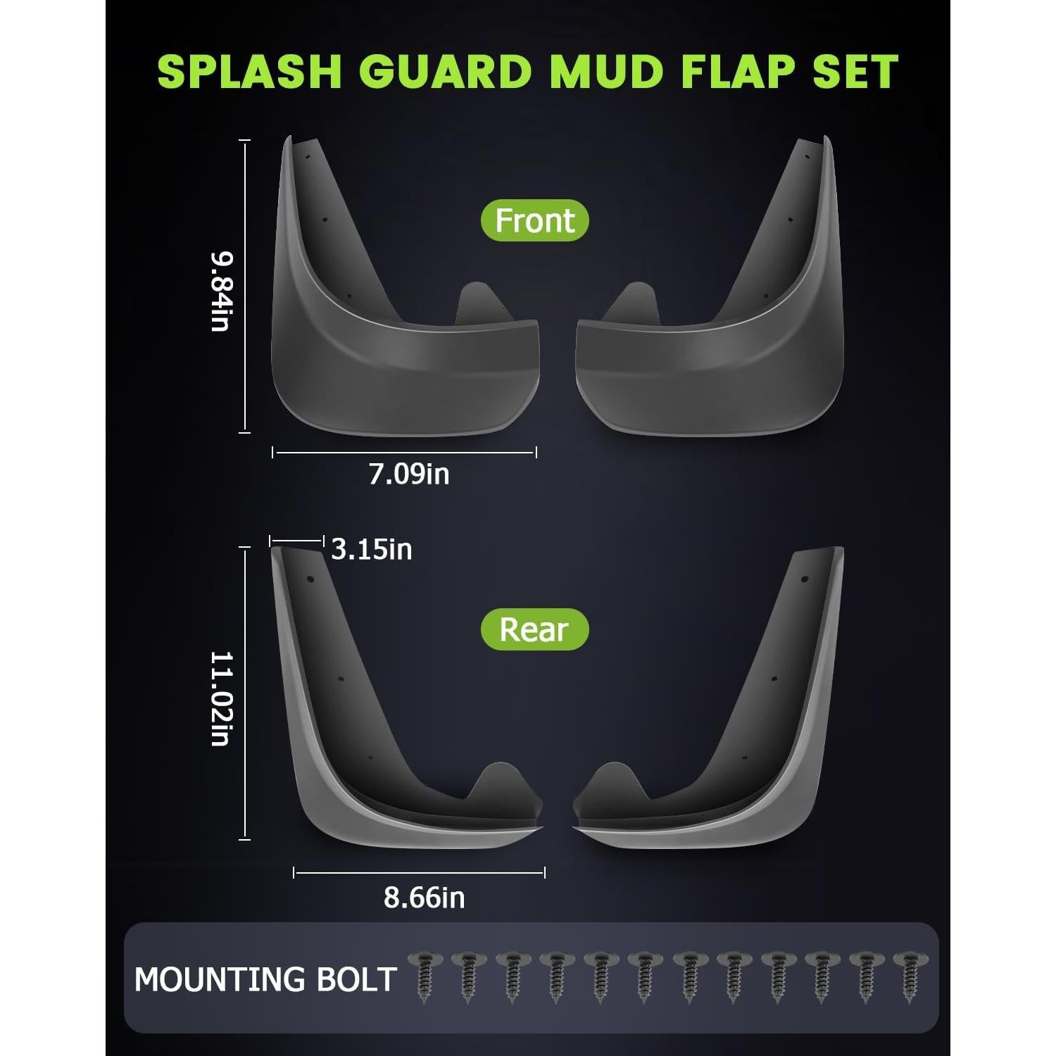 Guardabarros Universales SCITOO para Toyota Yaris 2007-2013