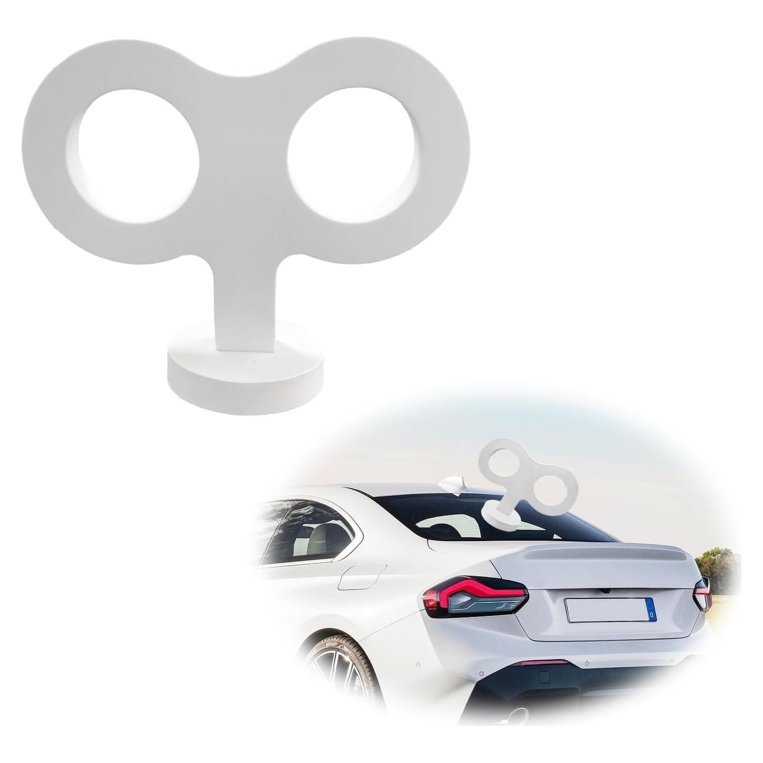 Sticker 3D Llave de Cuerda Gasedin para Auto Blanco