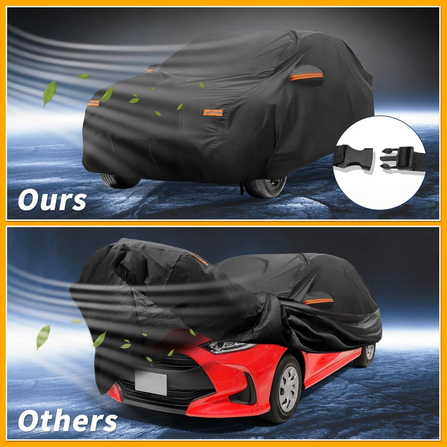 Funda Impermeable para Coche Toyota Yaris 210D Negra