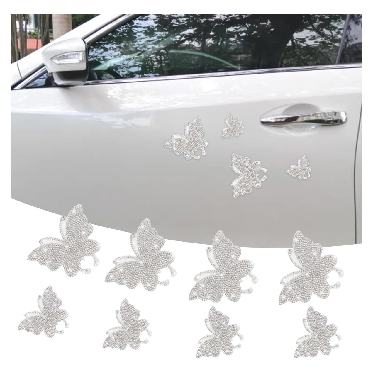 Calcomanías de Mariposa Brillante GLSOWEE 8 Piezas 5-7 cm