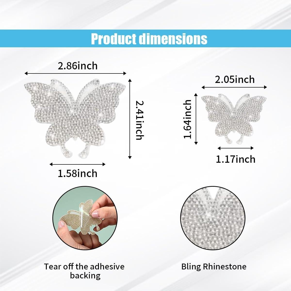 Calcomanías de Mariposa Brillante GLSOWEE 8 Piezas 5-7 cm